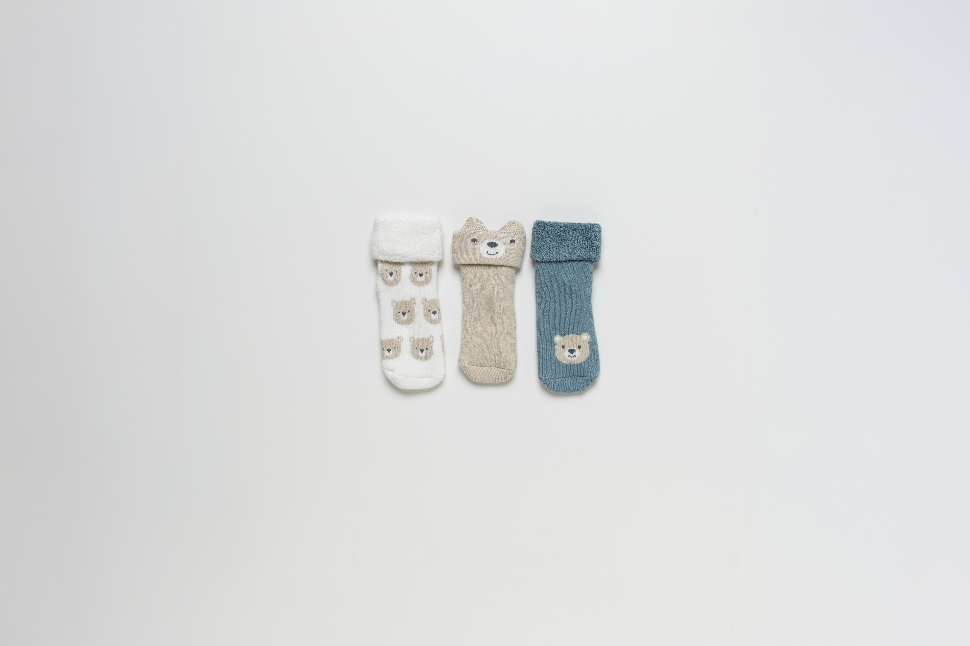 Teddy Unisex Yenidoğan 3'lü Çorap
