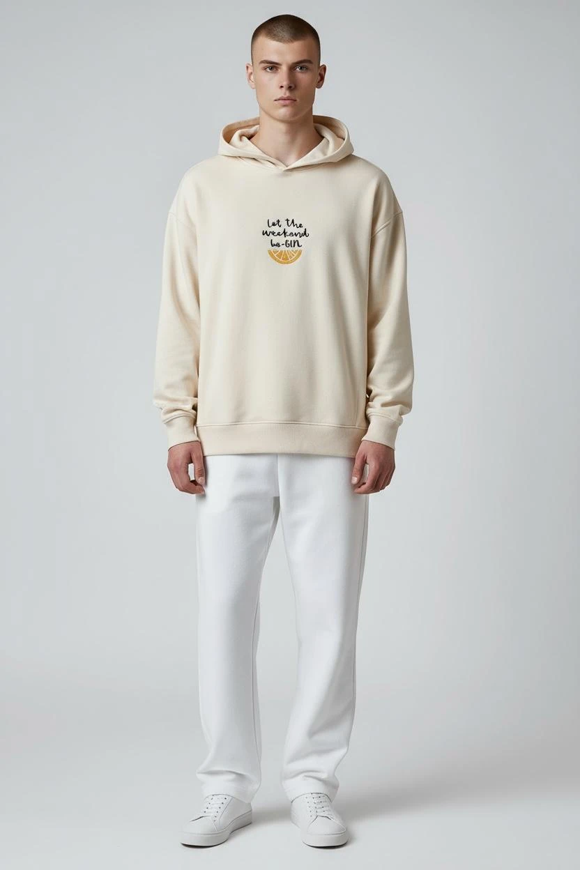 Weekend Oversize Unisex Kapüşonlu Sweatshirt