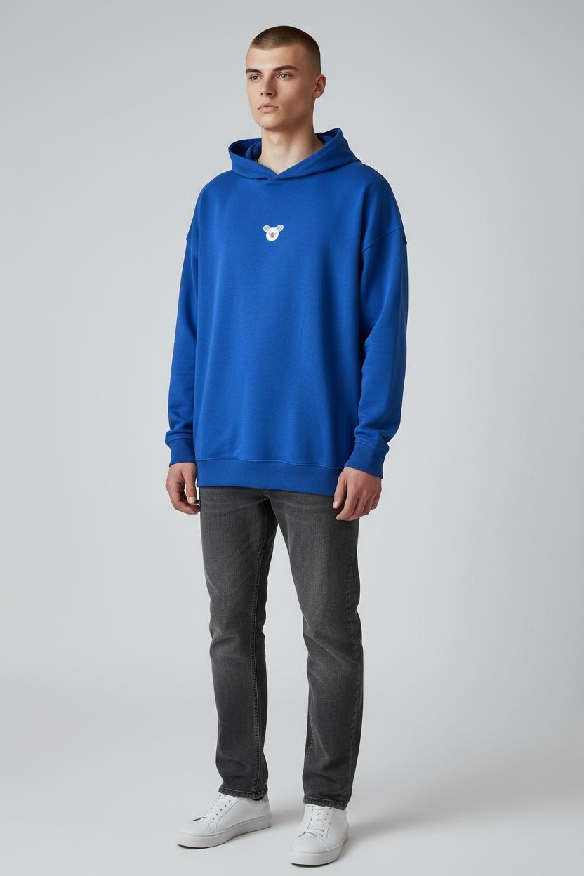 Koala Oversize Unisex Kapüşonlu Sweatshirt