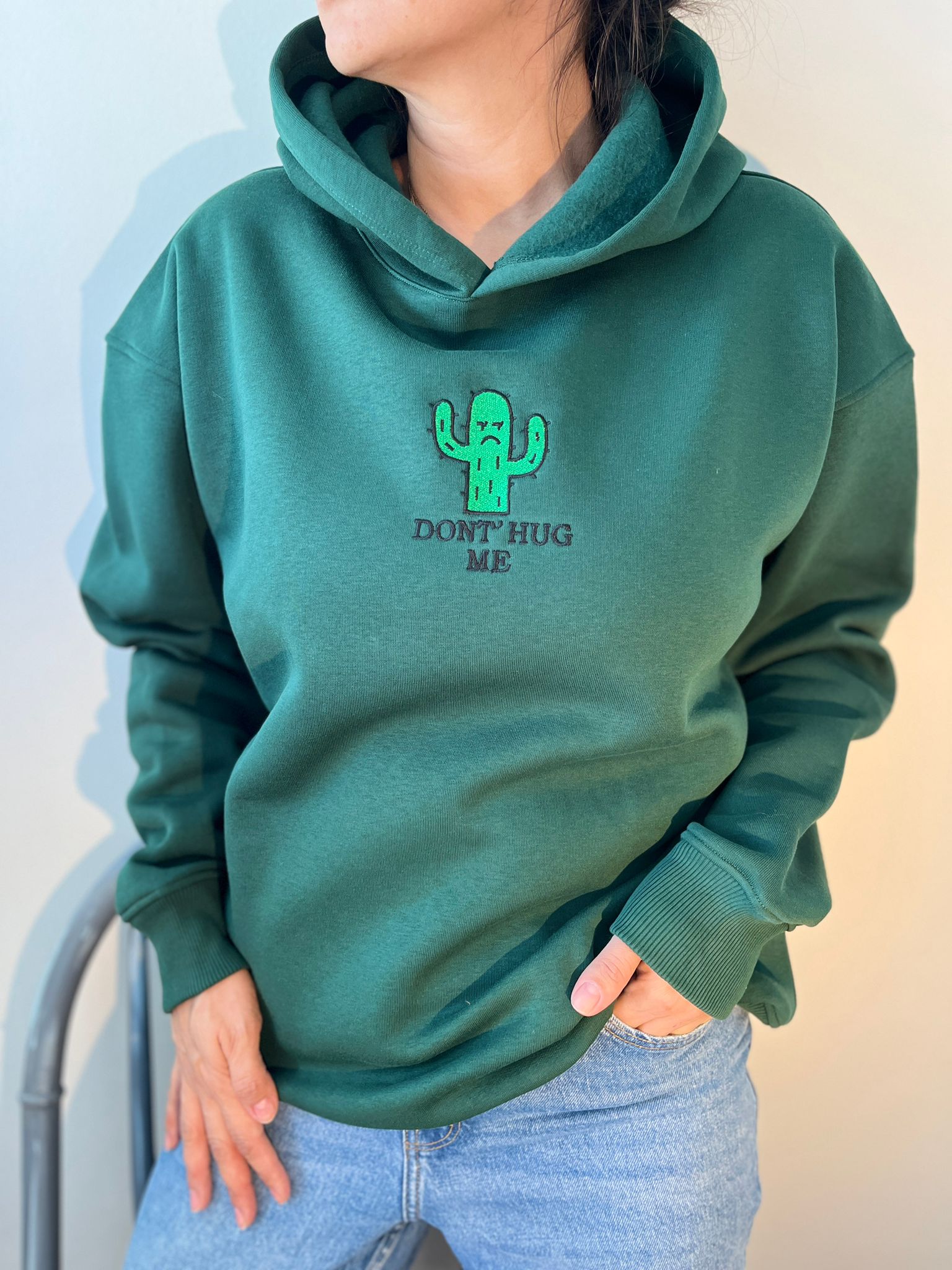 Don't Hug Me Oversize Unisex Kapüşonlu Sweatshirt