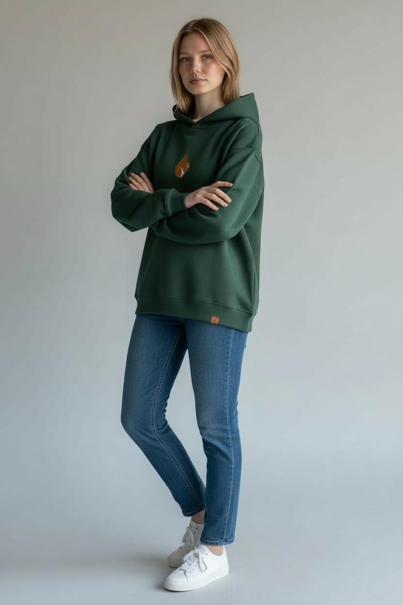 Sincap Oversize Unisex Kapüşonlu Sweatshirt