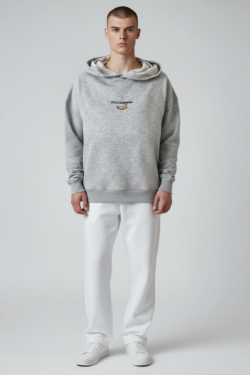 Banana Oversize Unisex Kapüşonlu Sweatshirt