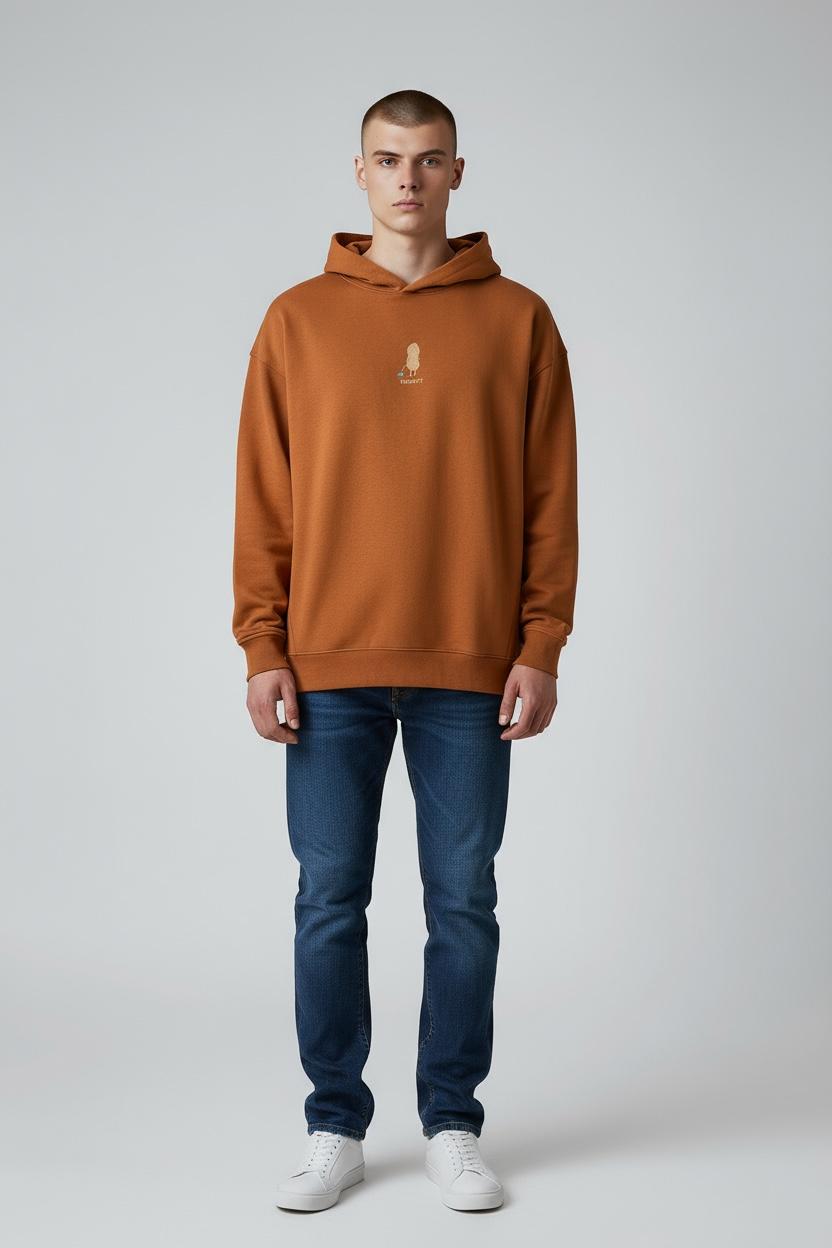 Peenut Oversize Unisex Kapüşonlu Sweatshirt 