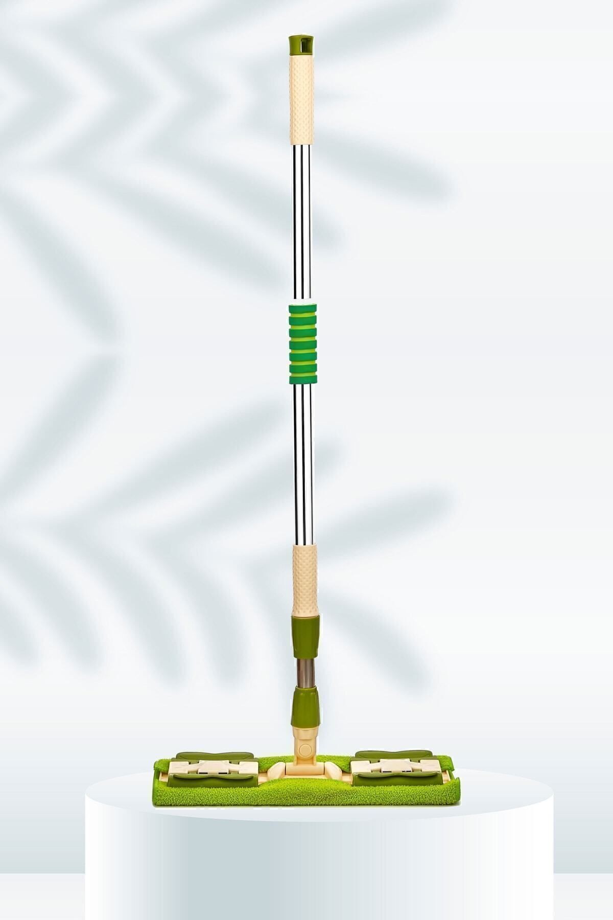 Ayarlı Yer Duvar Mopu Mandallı Mop Ergonomik Saplı Paspas Takımı 2 Adet Mikro Bez