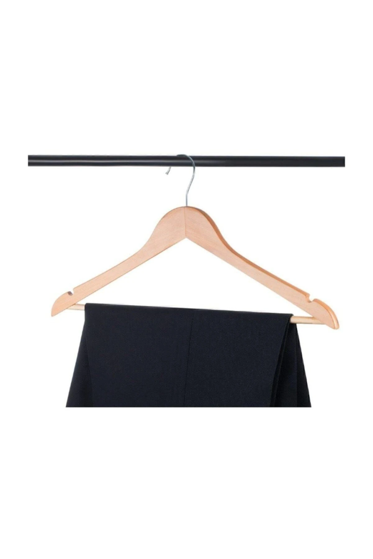 10 Adet Ahşap Askı Kıyafet Ve Elbise Askısı 10'lu Set