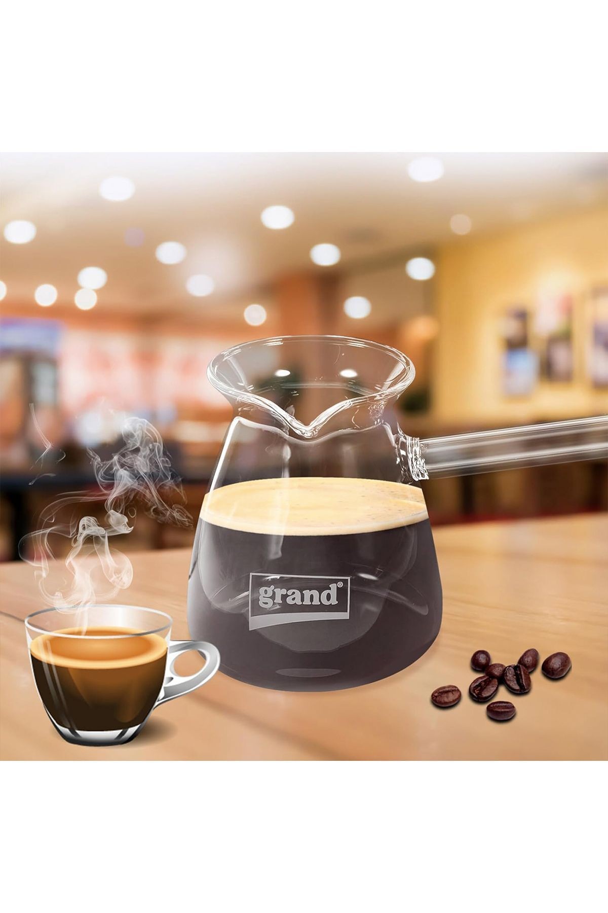 Borosilikat Cam Cezve Isıya Dayanıklı 350 ml