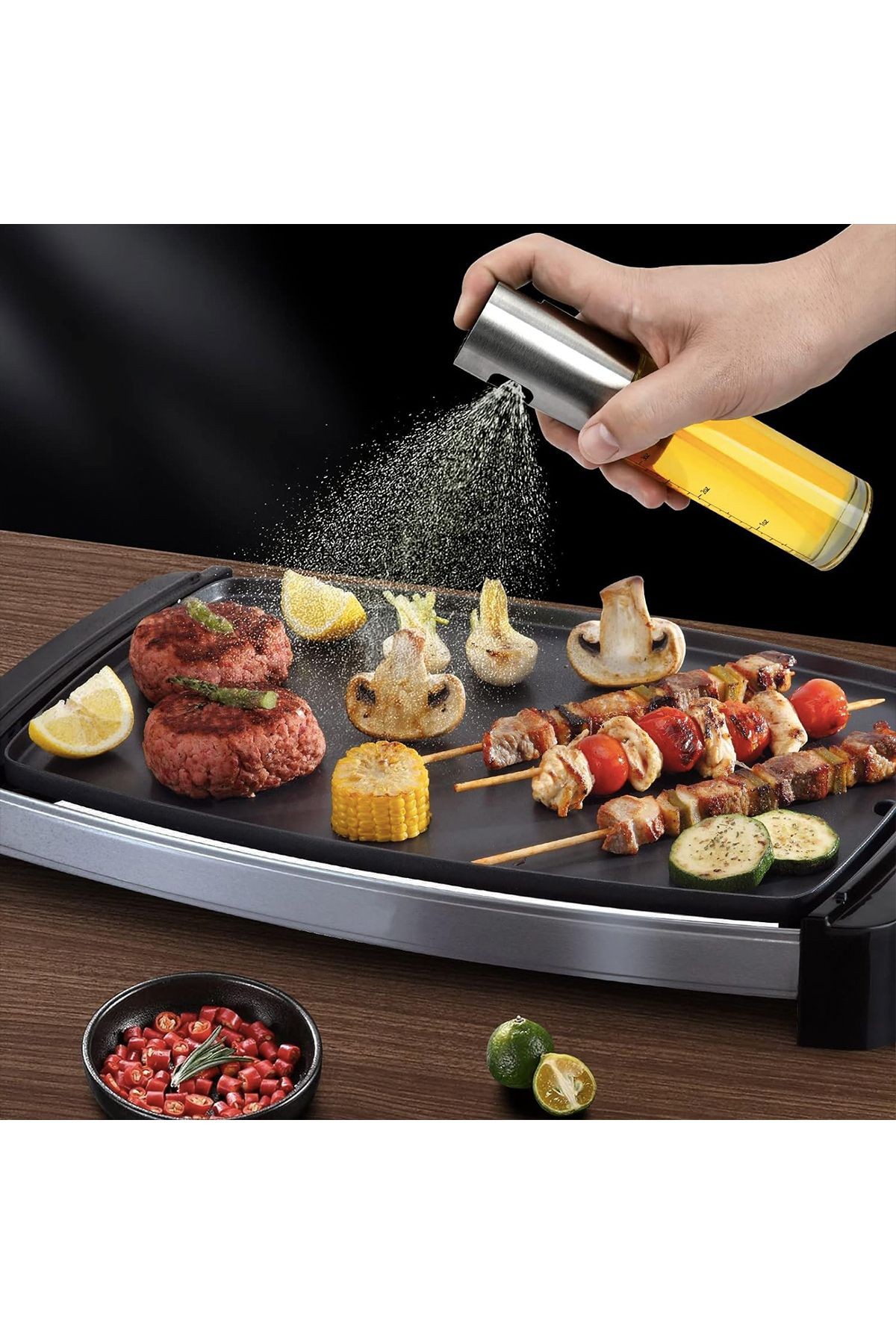 Sprey Yağdanlık Cam Şişe Zeytinyağı, Sirke, Yağ Püskürtücü Airfryer Için Yağdanlık