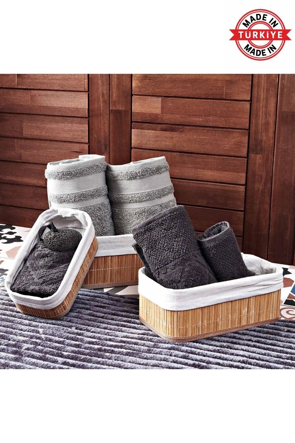3 Lü Kare Stil Pinterest Sepet Dekoratif Ev Düzenleyici Bambu Organizer