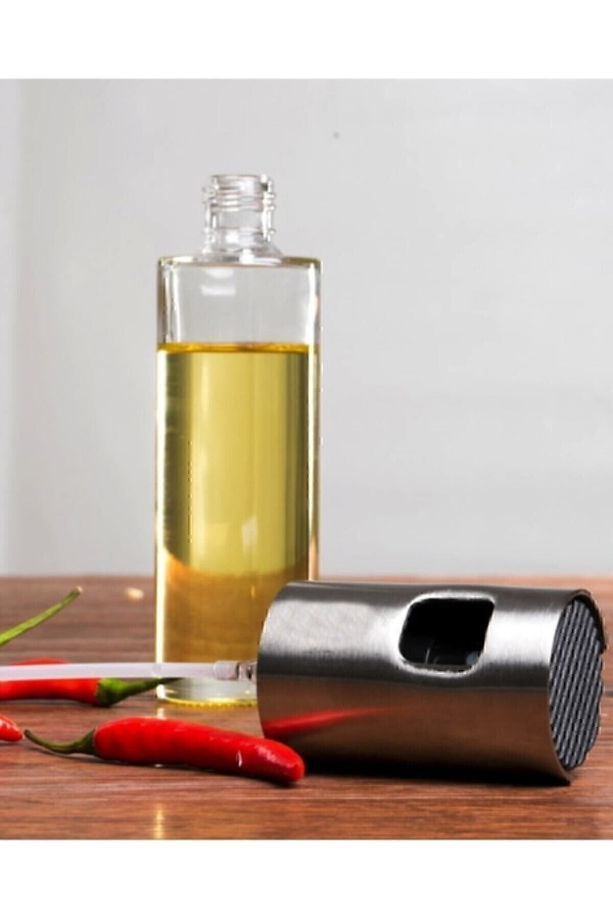 Zeytinyağı Cam Sprey Şişesi Sirke Balsamic Yağ Püskürtücü Barbekü Sosu Yağdanlık 100 ml