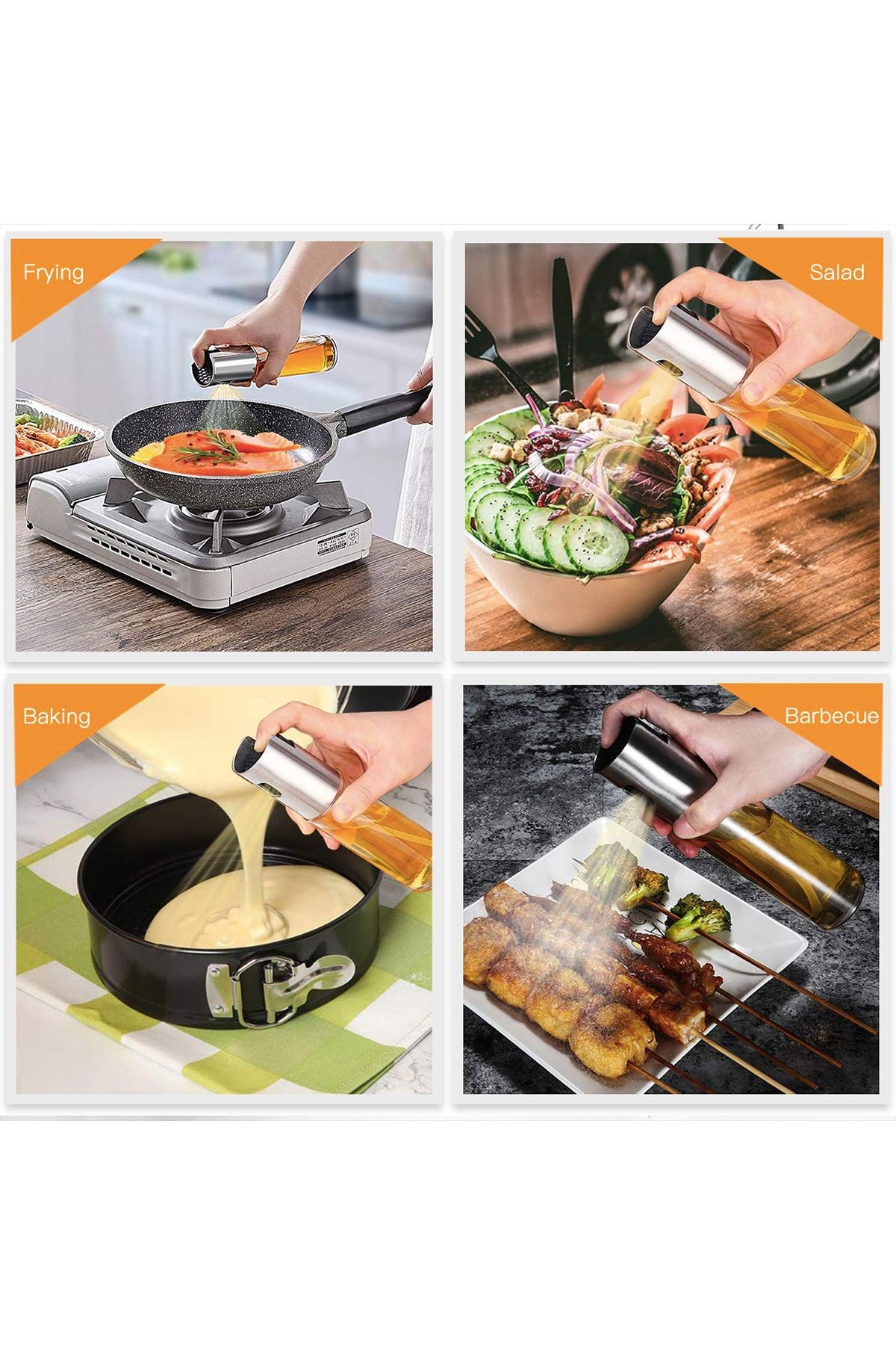 Sprey Yağdanlık Cam Şişe Zeytinyağı, Sirke, Yağ Püskürtücü Airfryer Için Yağdanlık
