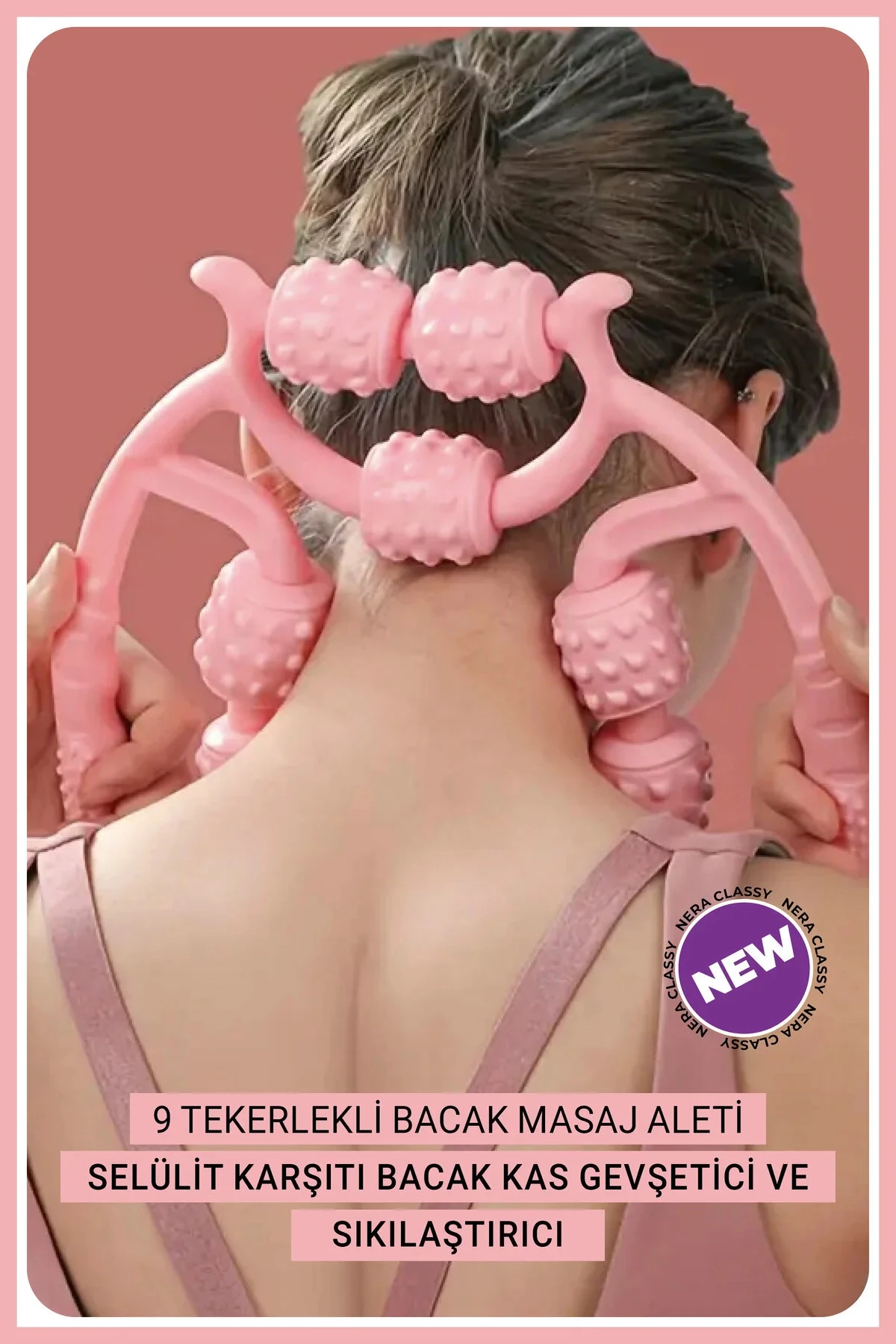 Kas Gevşetici Selülit Masaj Aleti Lenf Drenaj Rulosu Bacak Kol