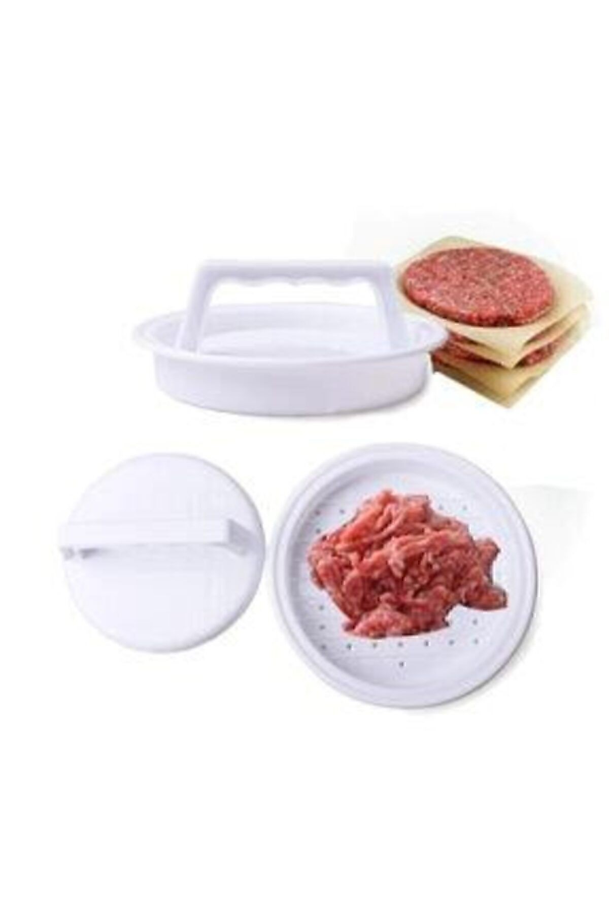 Veliday Hamburger Köfte Kalıbı Köfte Presi Şekillendirici Kp-104 Burger Press Pratik Köfte Yapma
