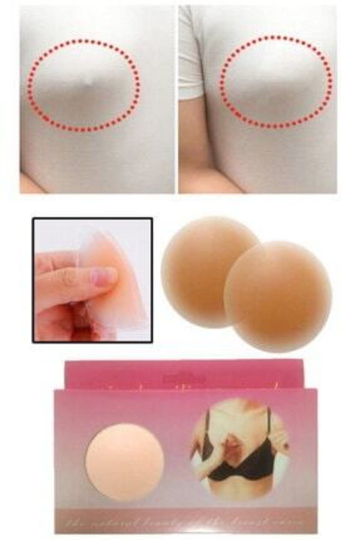 Silikon Göğüs Ucu Kapatıcı Silikon 2'li Nipple Pad Nipple Kapatıcı Göğüs Ucu Bandı