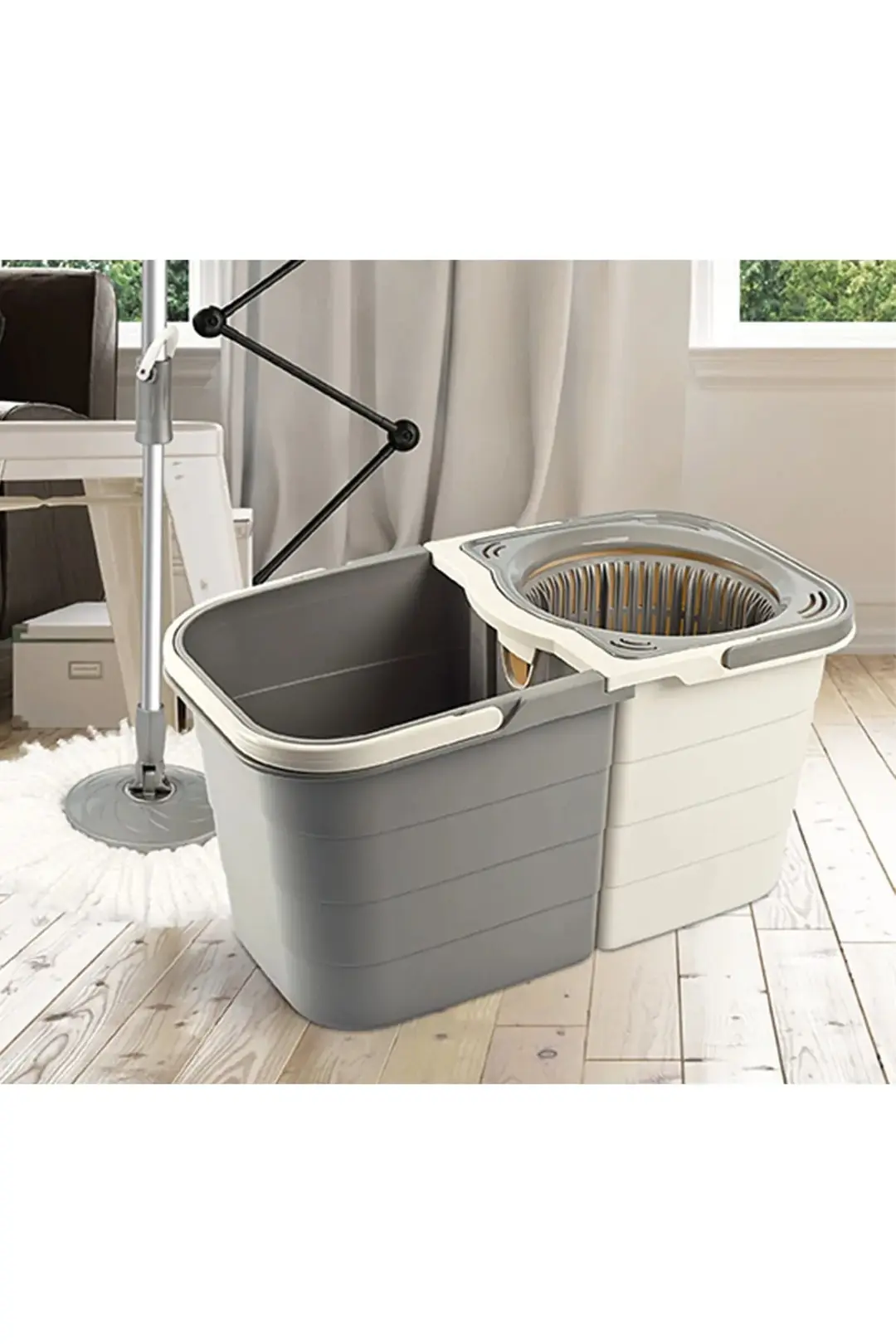 X-MİX Double Temizlik Seti Ayrılabilir Çift Hazneli Duo Mop Temiz Kirl