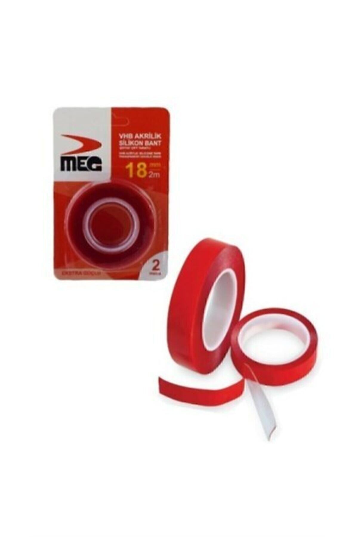 ÇİFT TARAF AKRİLİK ŞEFFAF SİLİKON BANT 18MM*2MT.