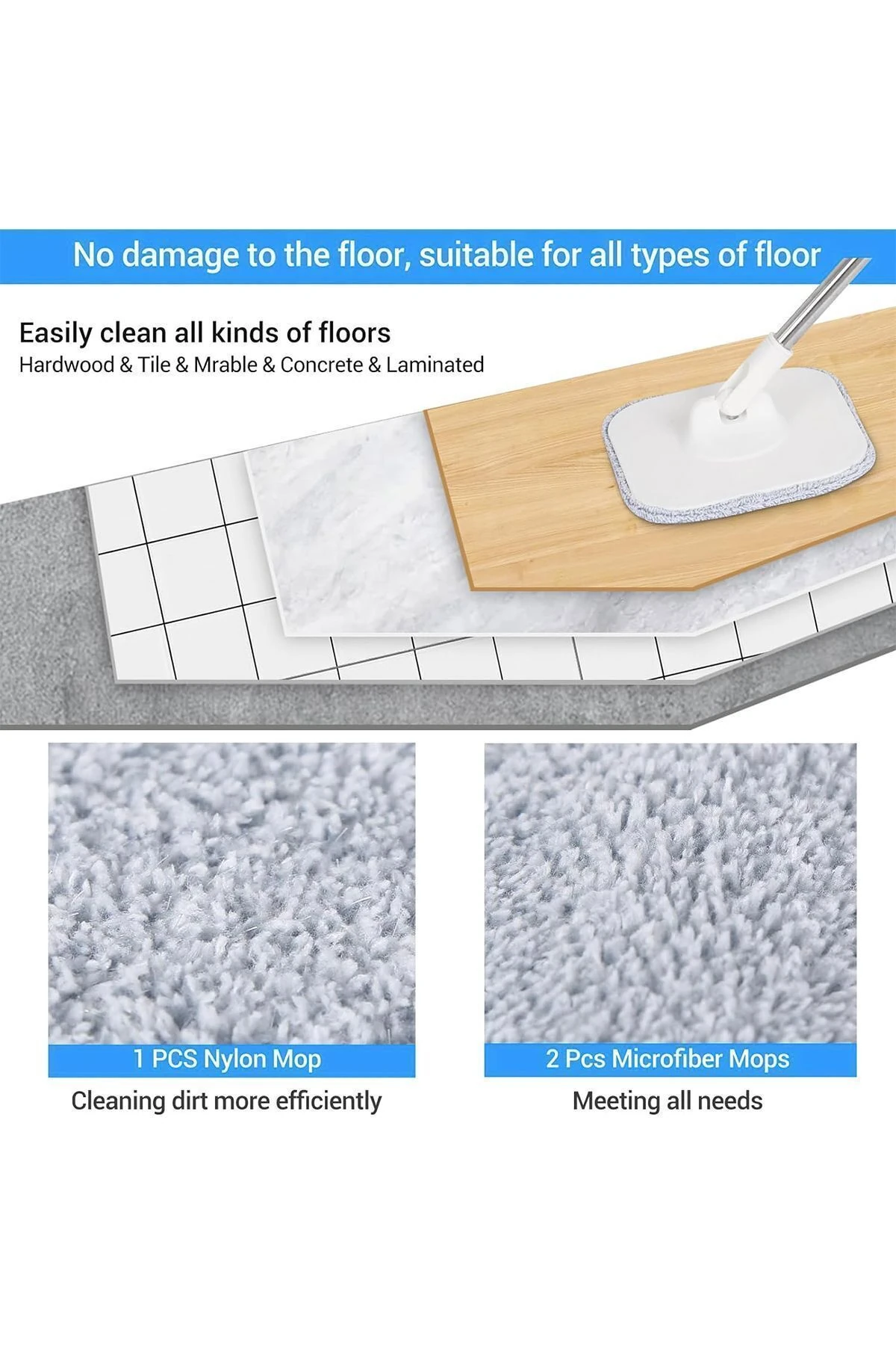 RobotX Mop Temiz Su Ile Kirli Su Ile Ayıran Otomatik Temizlik Seti