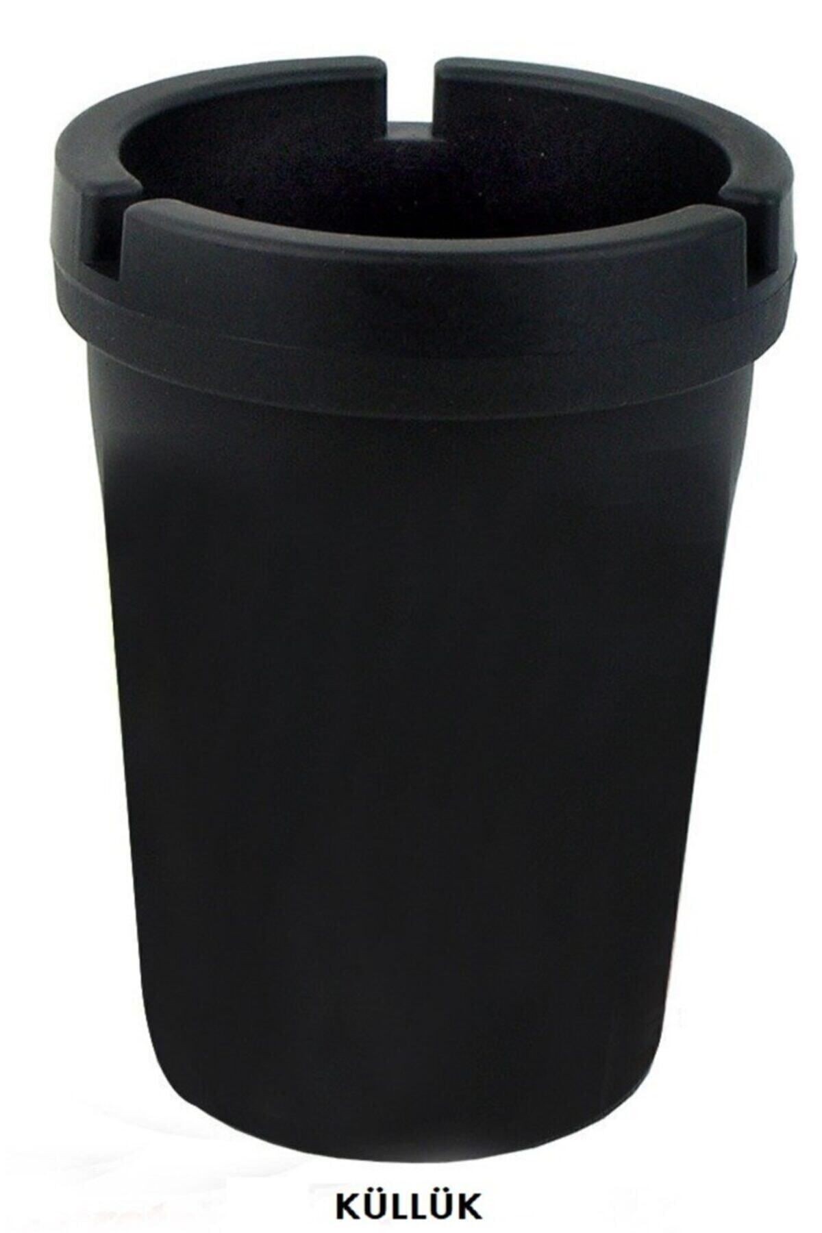 Mini Kokusuz Sert Plastik Oto Araba Küllük Siyah