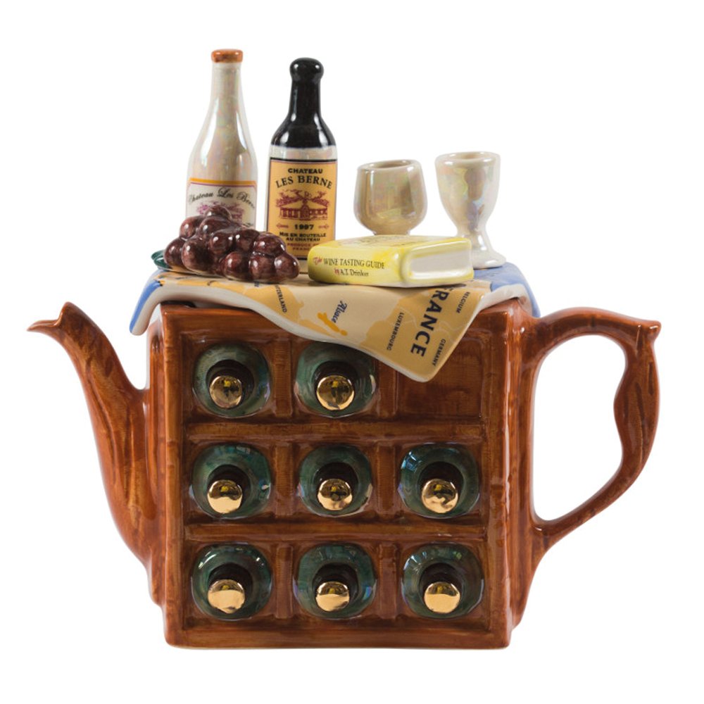 Ceramic Inspirations French Wine Testing Büyük Boy Seramik Teapot