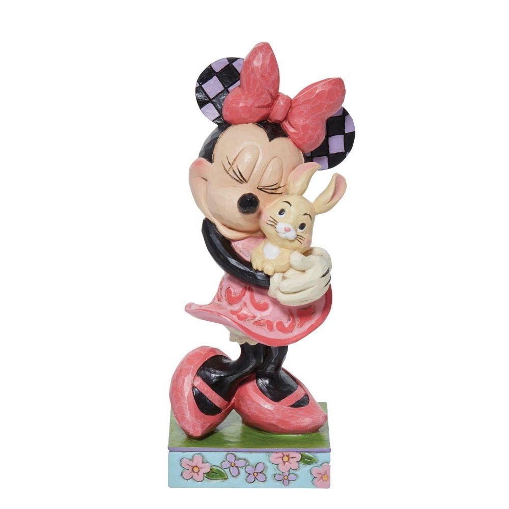 Disney Tatlı Bahar Kucaklaşması Minnie Mouse Tutan Tavşan Figür Biblo