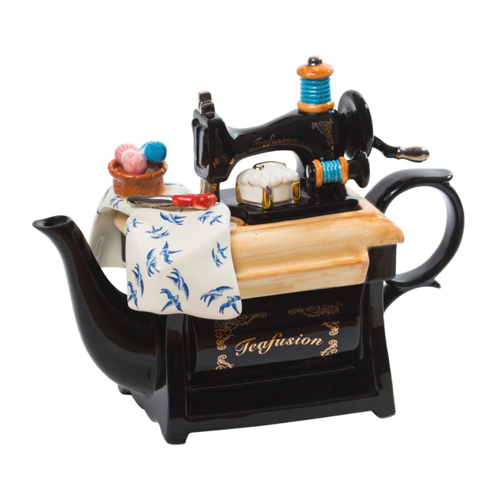 Ceramic Inspirations Sewing Machine Büyük Boy Seramik Teapot