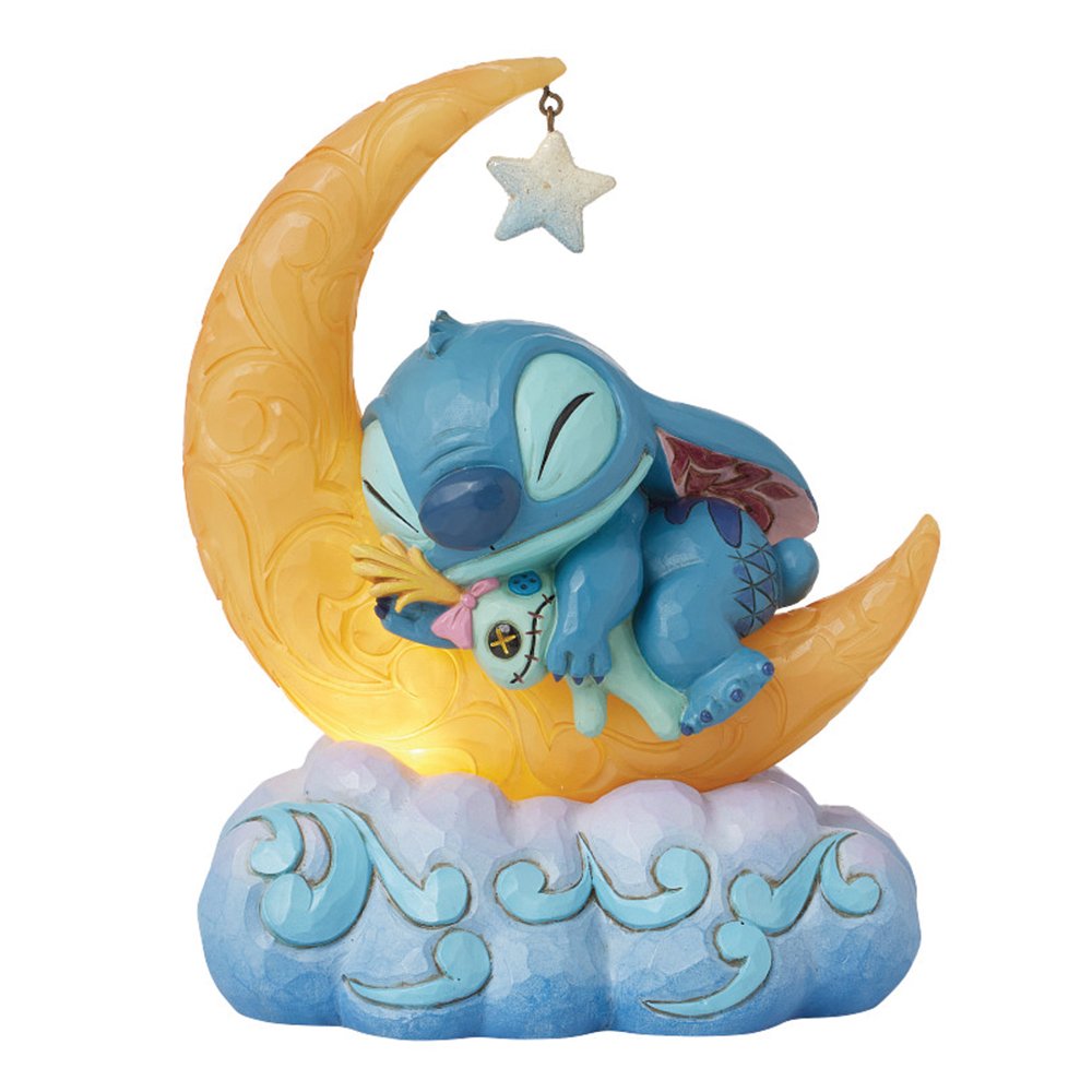 Disney Stitch Ve Scrump On Led Moon Lisanslı Figür Biblo