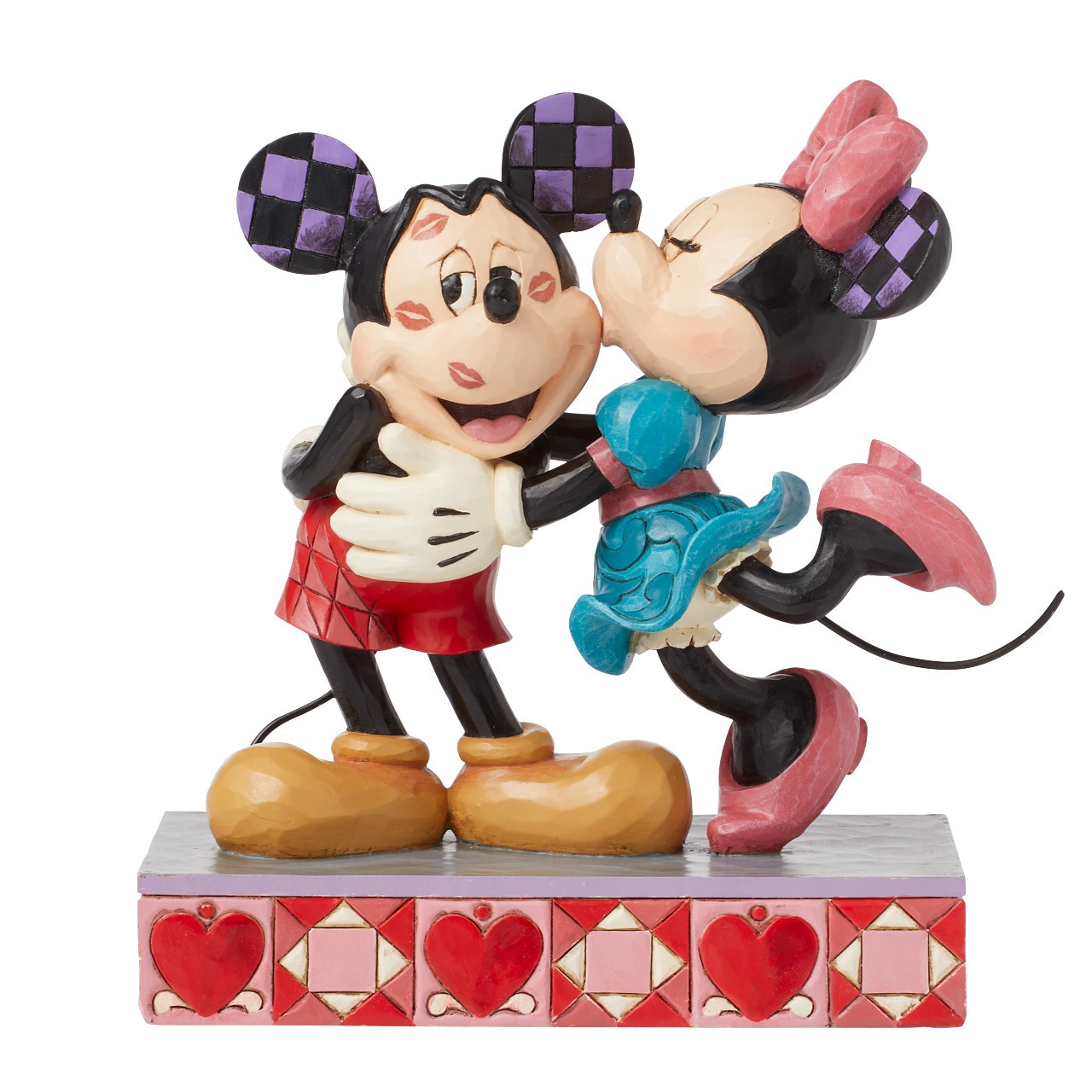 Disney Mickey Minnie Kisses On Cheeks Lisanslı Figür Biblo