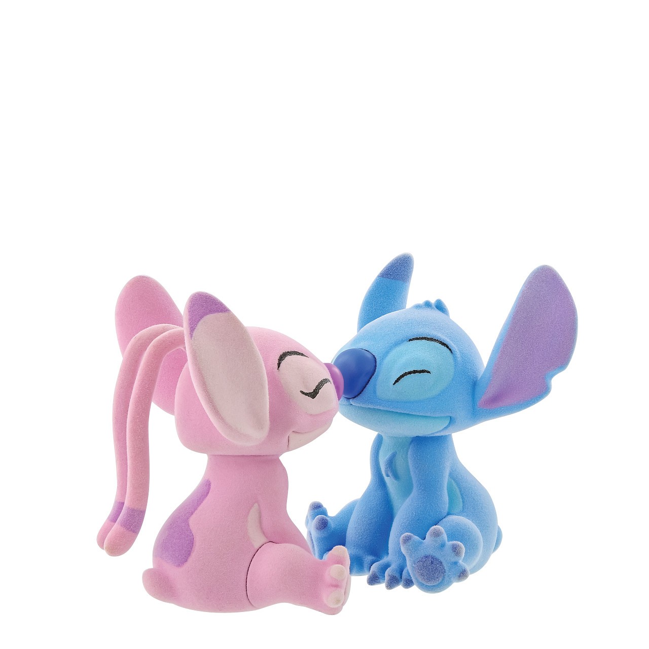 Disney Stitch ve Angel Kadife Kaplama Reçine Figür Biblo