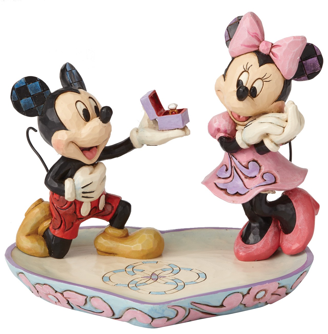 Mickey Mouse Minnie Mouse Evlilik Teklifi Dekoratif Figür Obje