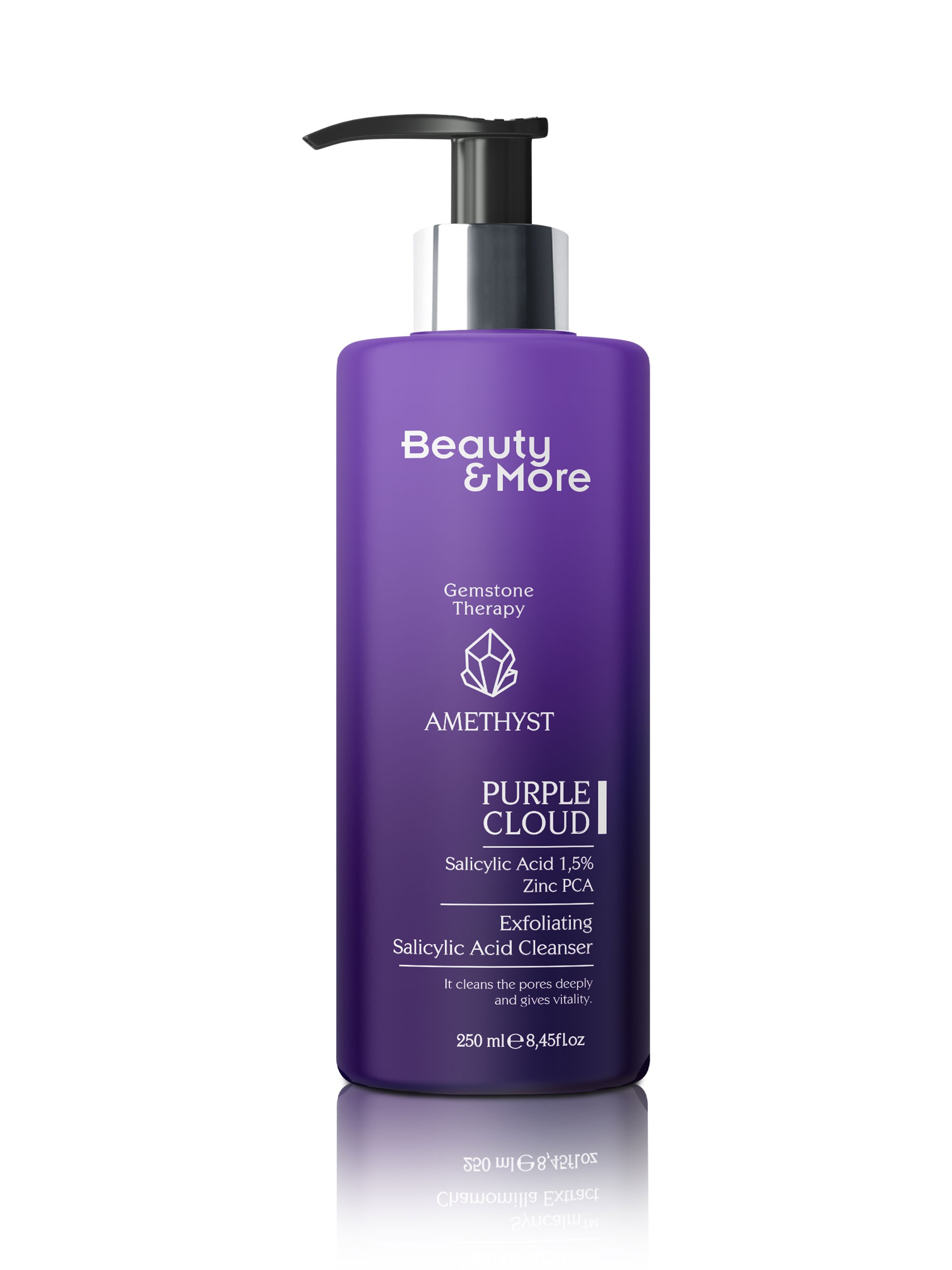 Beauty&More Ametist Purple Cloud Yağlı ve Akneli Ciltler İçin Yüz Yıkama Jeli 250 ml