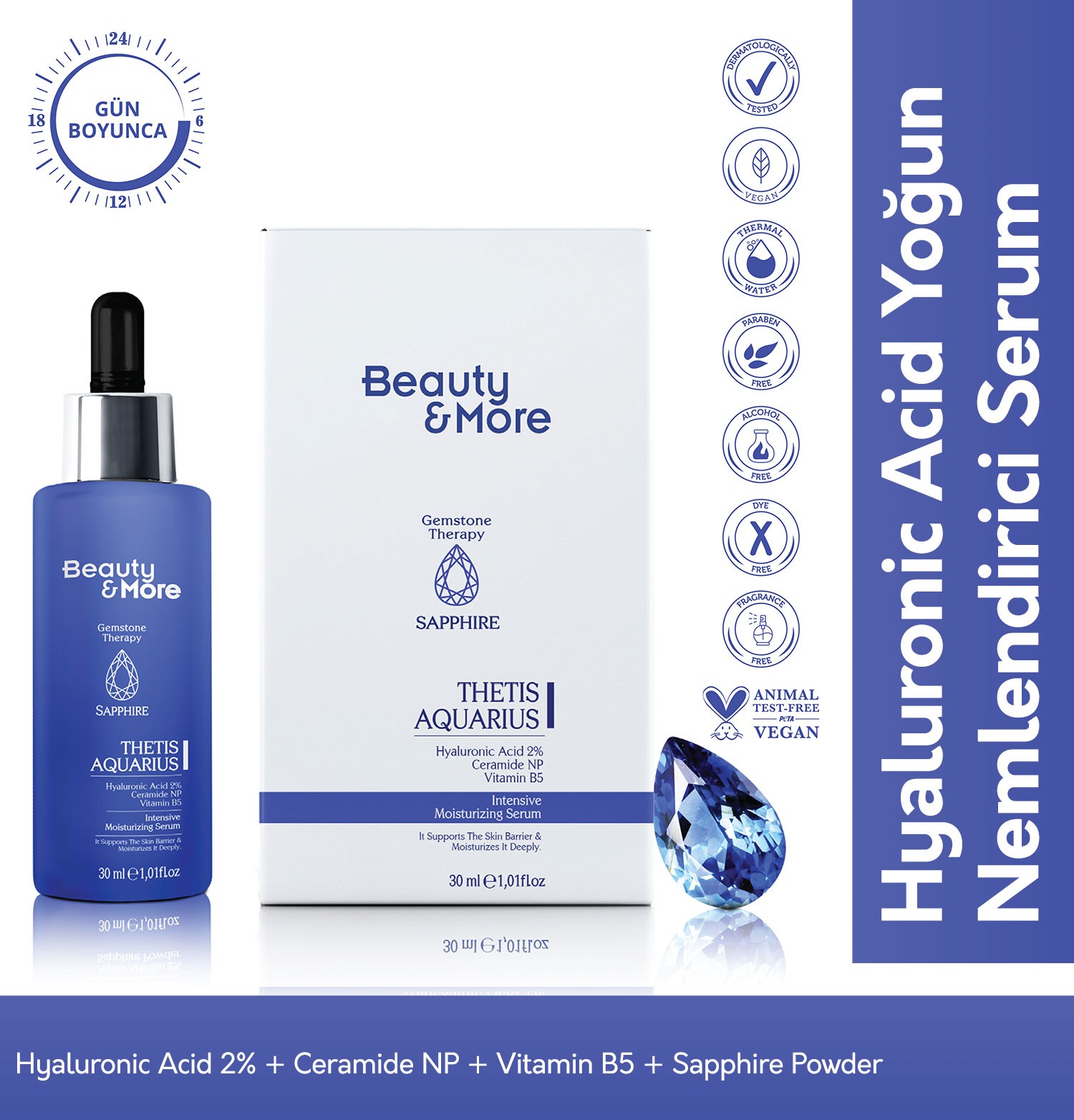 Beauty&More Safir Thetis Aquarius Yoğun Nemlendirici Serum 30 ml