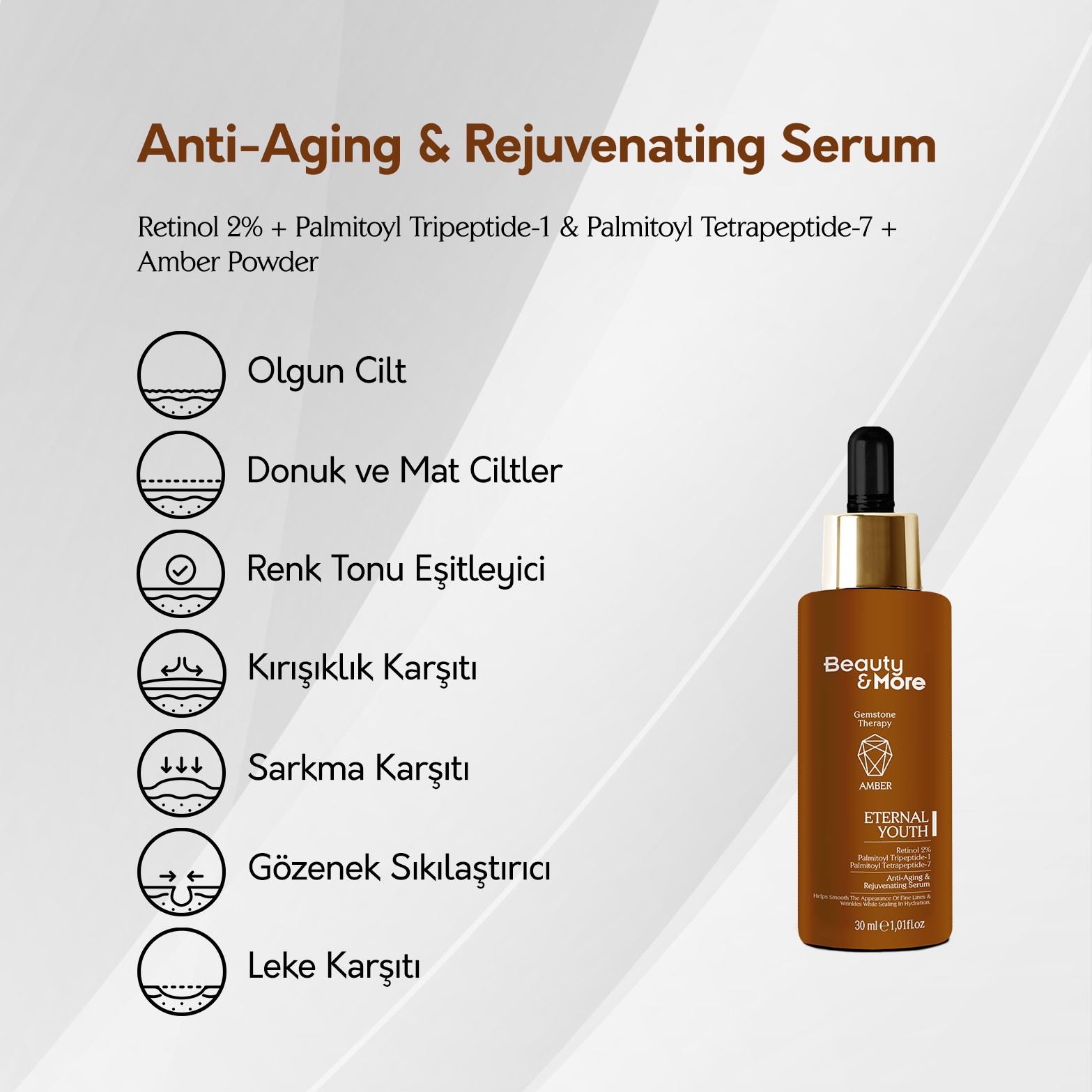 Beauty&More Amber Eternal Youth Yaşlanma Karşıtı ve Yenileyici Serum 30 ml