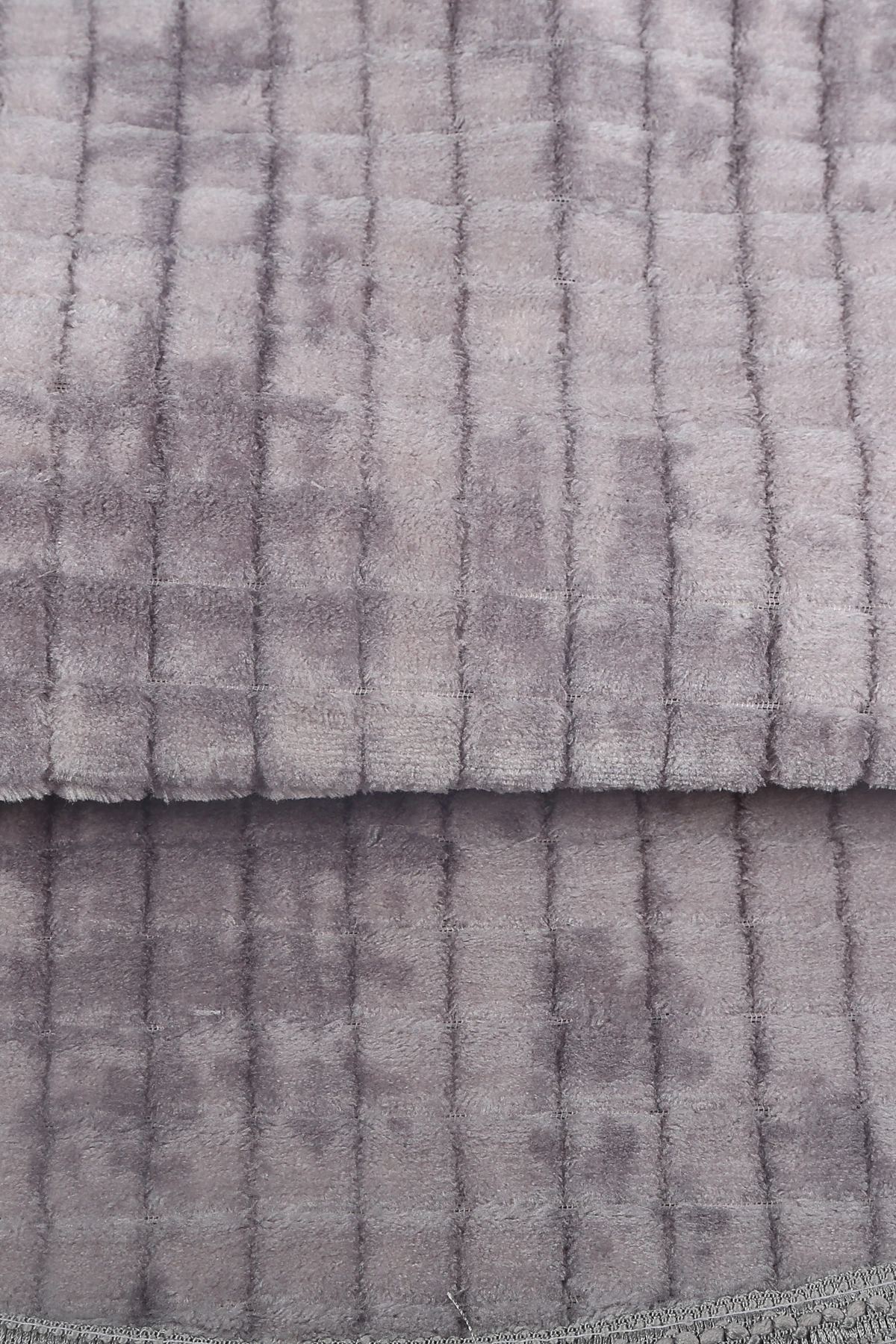 Kare Plus Oval Spor Saçaklı Salon Oda Çocuk Mutfak Antre Koridor Halısı Kaymaz Yıkanabilir Peluş Kesme Halı Yolluk - Gri