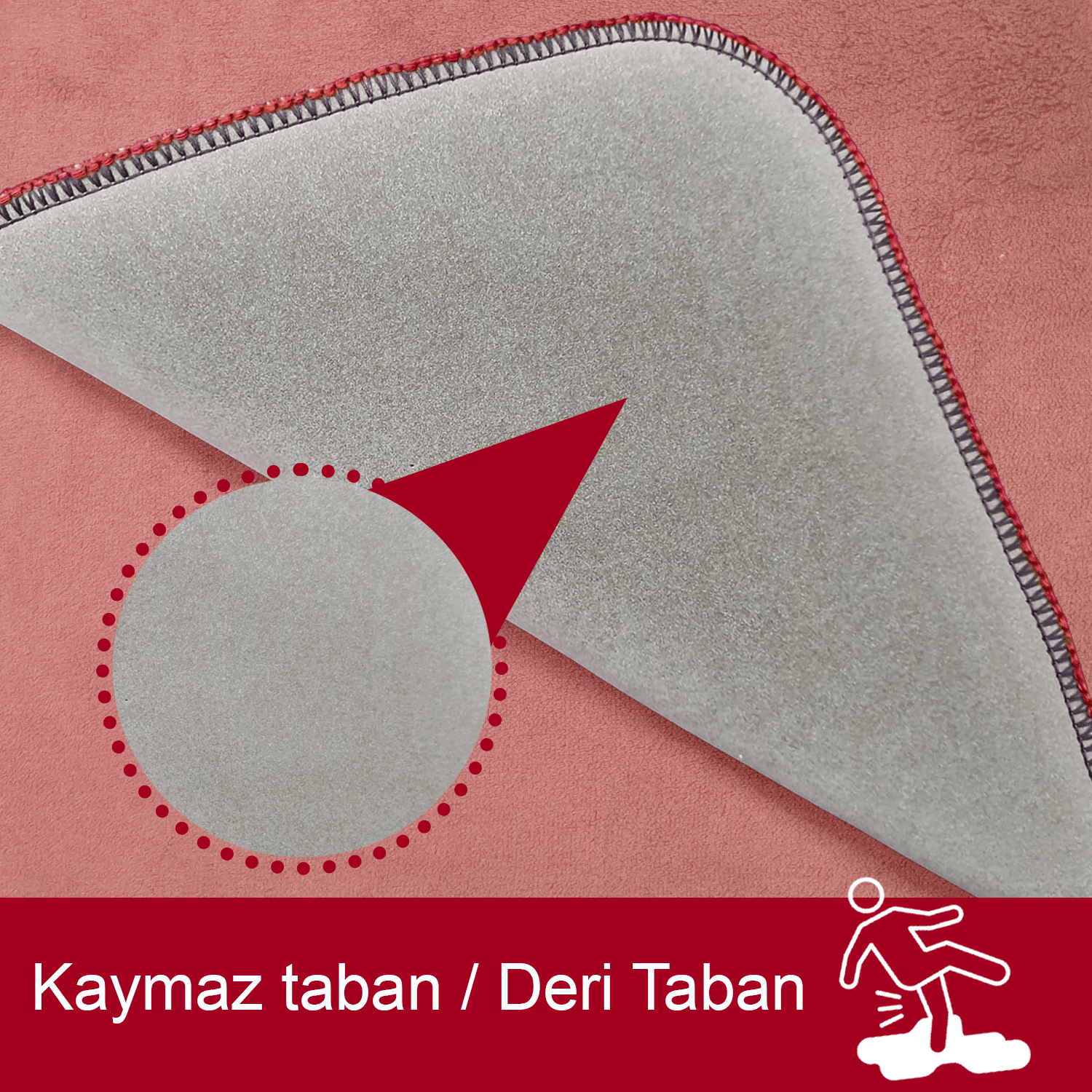 Bonny Home Unicolor Düz 3lü Banyo Paspası Halısı Seti Kaymaz Klozet Takımı - Kırmızı