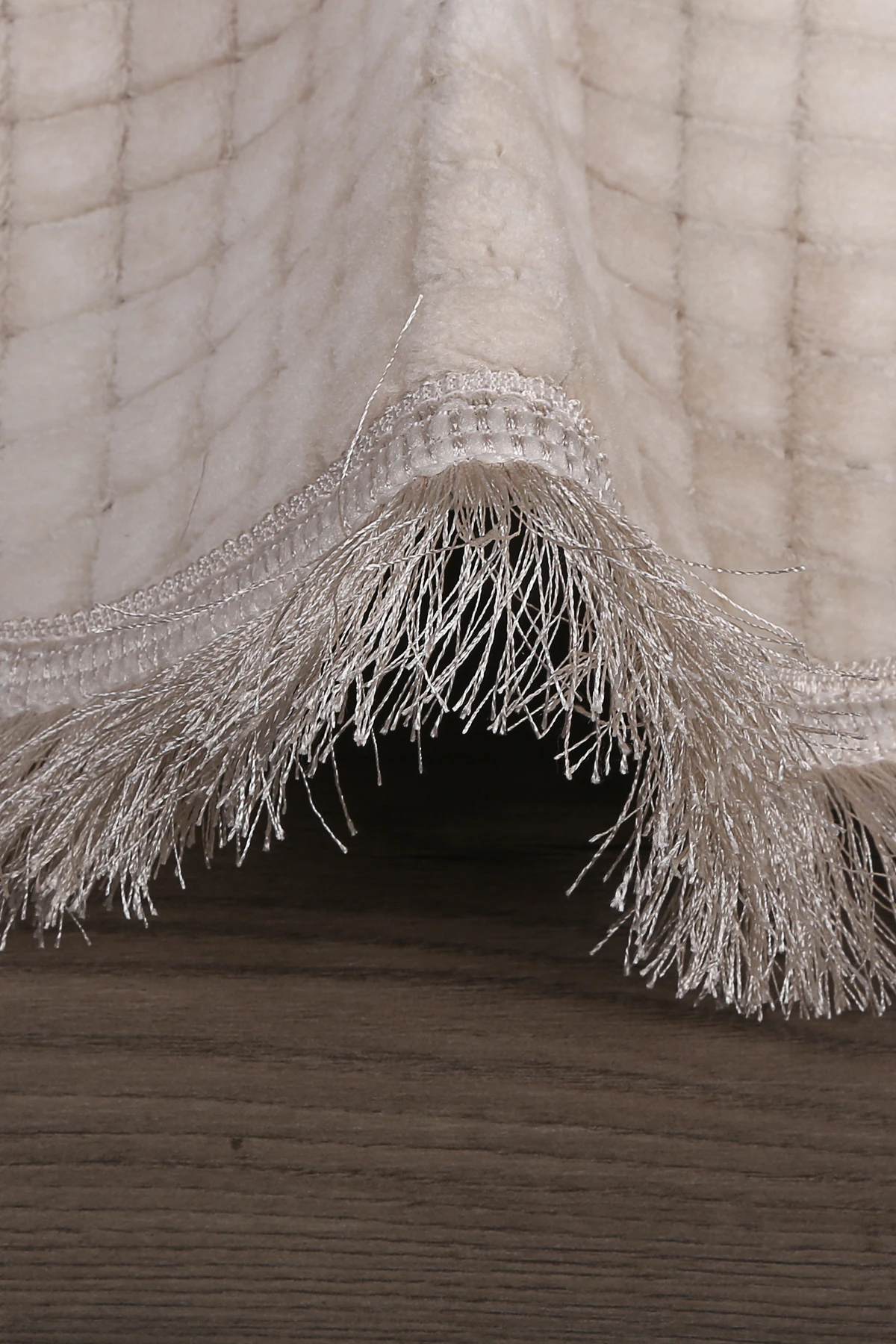 Kare Plus Oval Spor Saçaklı Salon Oda Çocuk Mutfak Antre Koridor Halısı Kaymaz Yıkanabilir Peluş Kesme Halı Yolluk - Krem