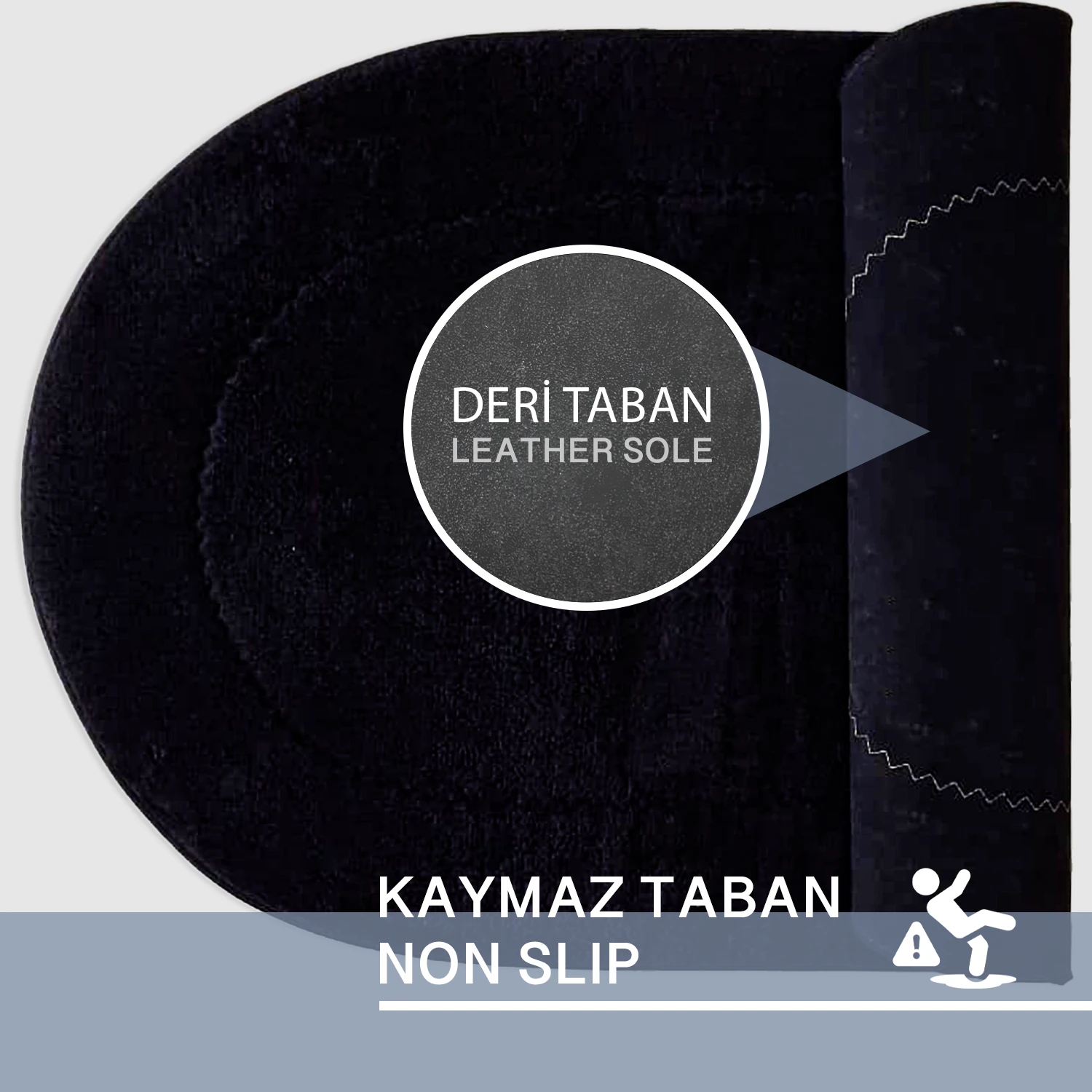 Bonny Home Rixos 2li Banyo Halısı Paspası Seti Kaymaz Tabanlı Klozet Takımı - Siyah