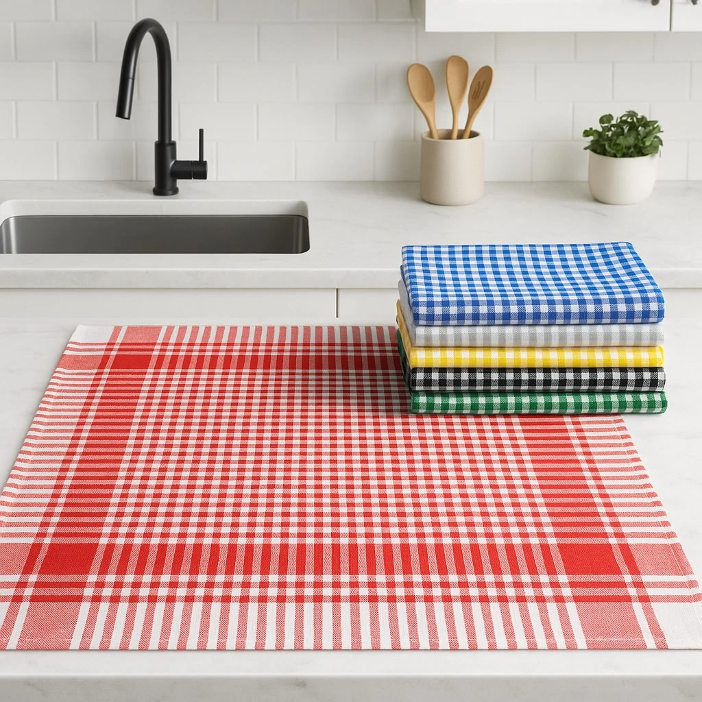 Pöti Kareli 6'lı Kurulama Bezi, Mutfak Havlusu, Servis Peçetesi, Beslenme Örtüsü 45x60 cm