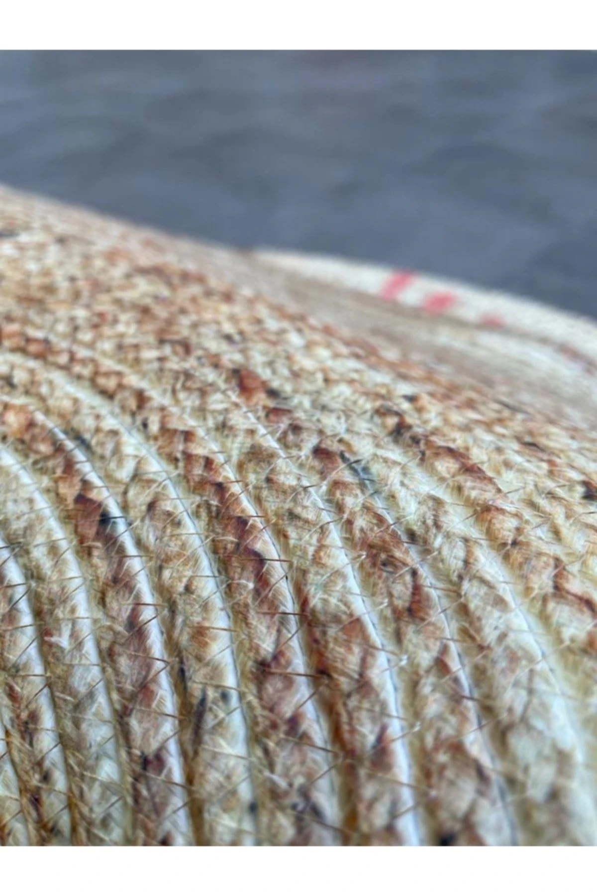 Yuvarlak Jüt Hasır Halı Salon Oda Çocuk Mutfak Antre Koridor Halısı Yolluk KS-1083