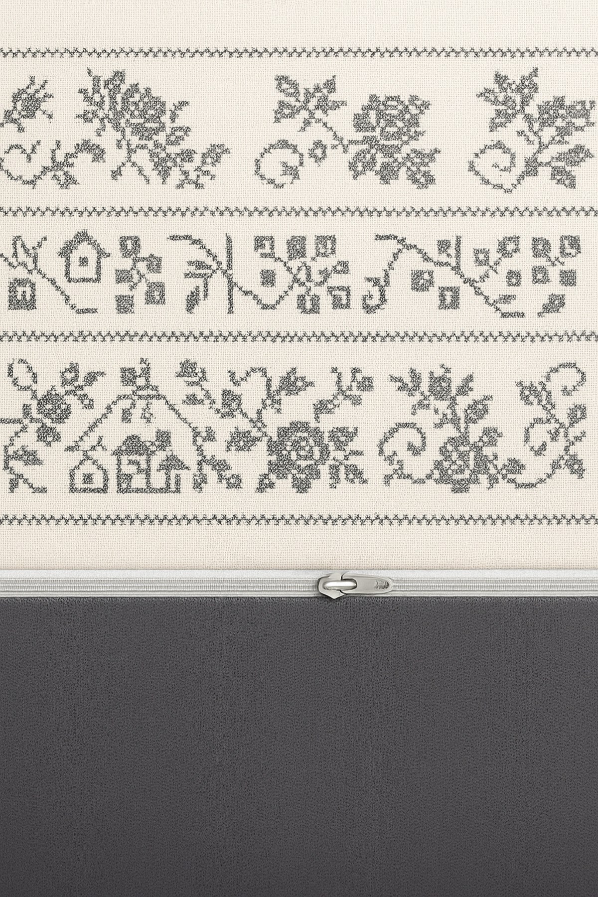 Veronika Mor Desenli 2 li Yastık Kılıfı Pamuklu Kumaş Fermuarlı