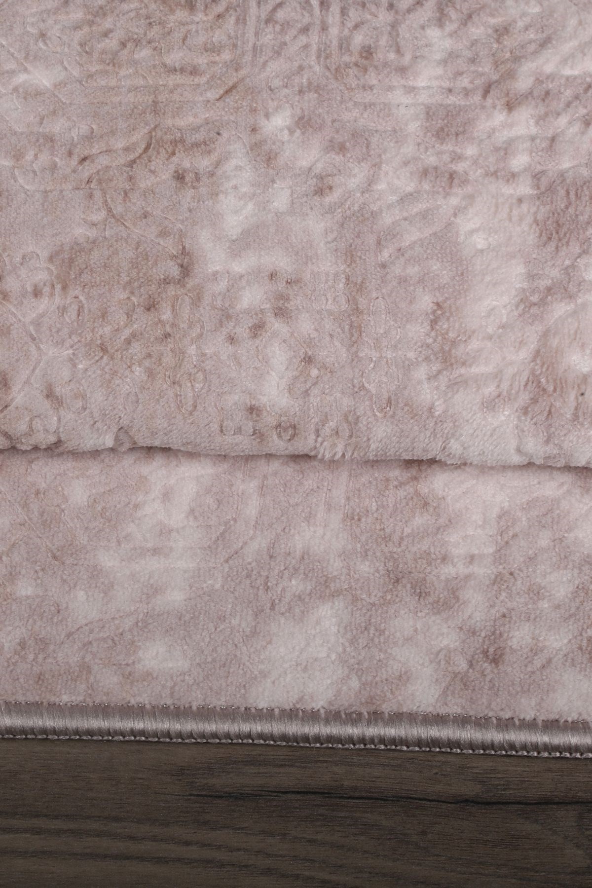 Nova (80x150 + 50x80 cm) Büyük Ebat 2'li Banyo Halısı Paspas Seti Kaymaz Taban Klozet Takımı - Vizon