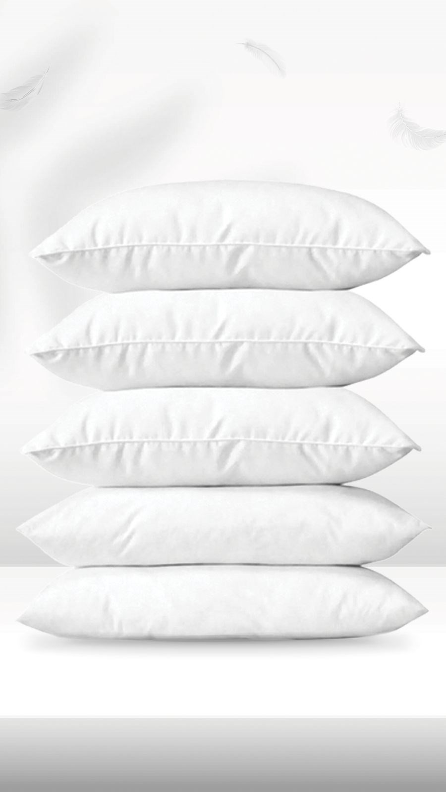 10 Adet Percale Pamuk Yüzlü 1.000 Gr'lık %100 Orjinal Silikon Yastık