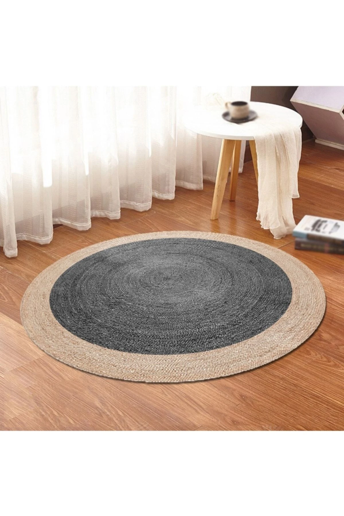 Yuvarlak Jüt Hasır Halı Salon Oda Çocuk Mutfak Antre Koridor Halısı Yolluk KS-1083