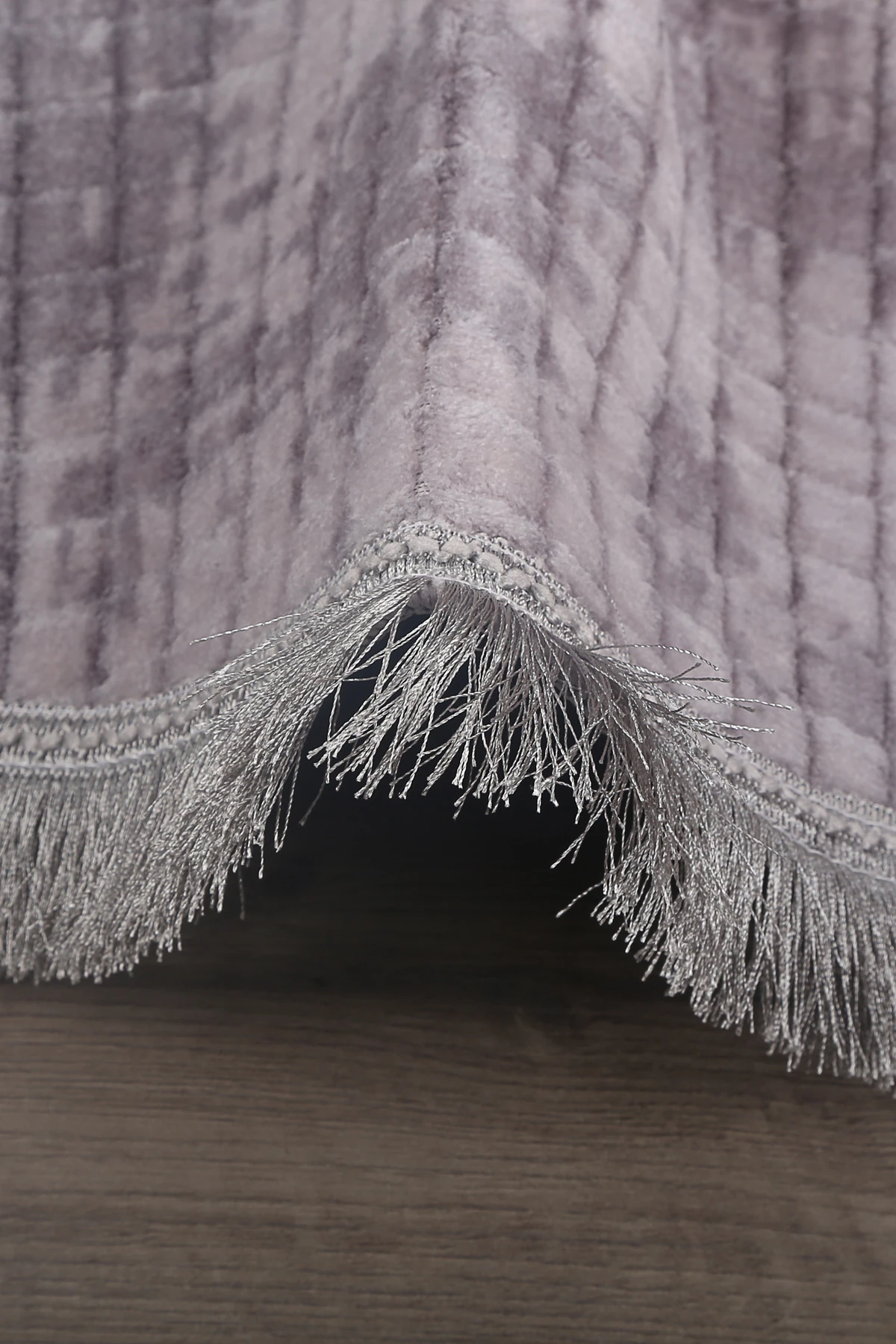 Kare Plus Oval Spor Saçaklı Salon Oda Çocuk Mutfak Antre Koridor Halısı Kaymaz Yıkanabilir Peluş Kesme Halı Yolluk - Gri