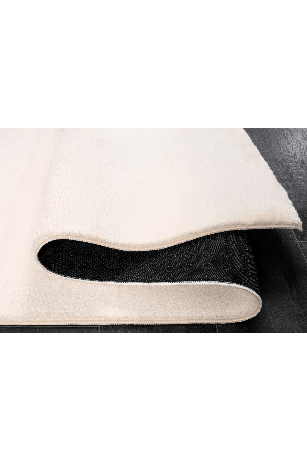 Bonny Home Elite 80x150 cm Peluş Banyo Paspası Kaymaz Tabanlı Pufidik Banyo Halısı Büyük Ebat - Krem