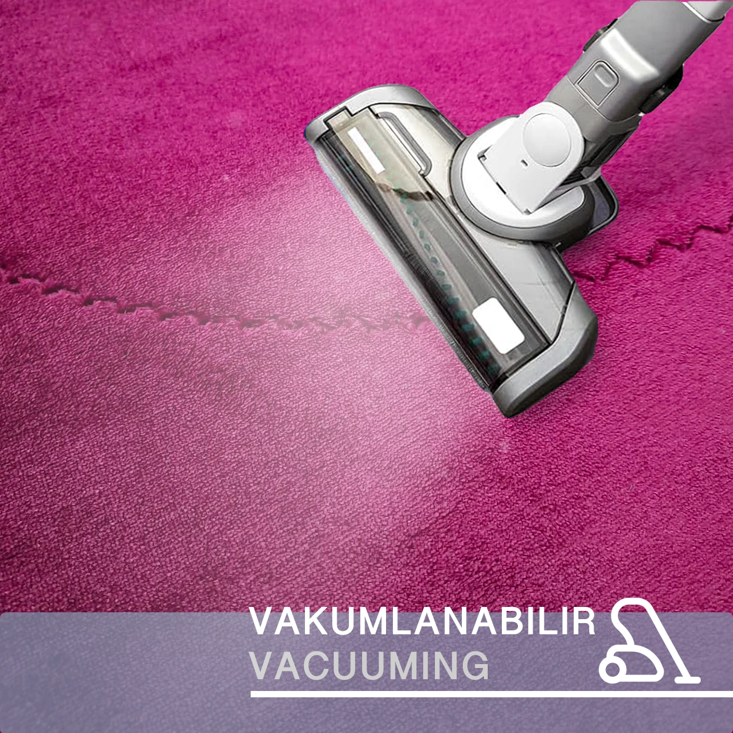 Bonny Home Rixos 2li Banyo Halısı Paspası Seti Kaymaz Tabanlı Klozet Takımı - Mürdüm