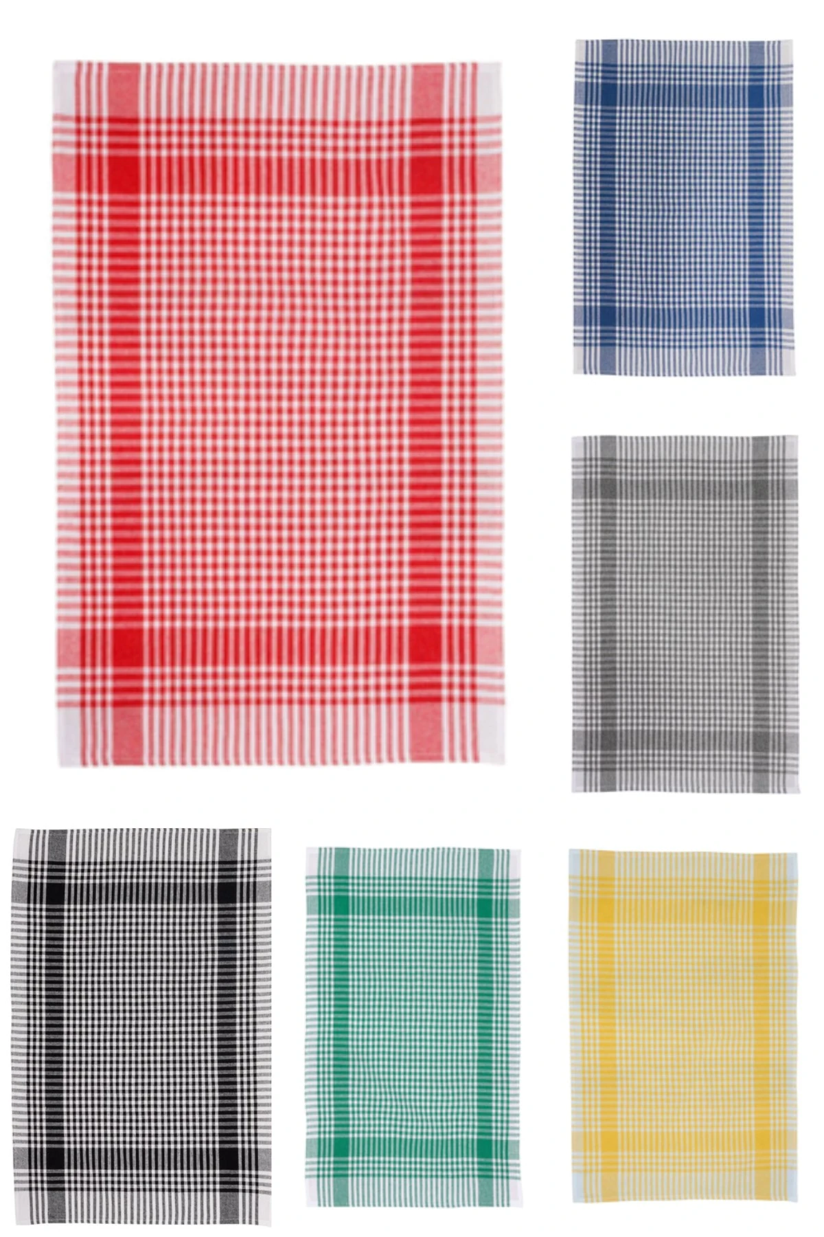 Pöti Kareli 6'lı Kurulama Bezi, Mutfak Havlusu, Servis Peçetesi, Beslenme Örtüsü 45x60 cm