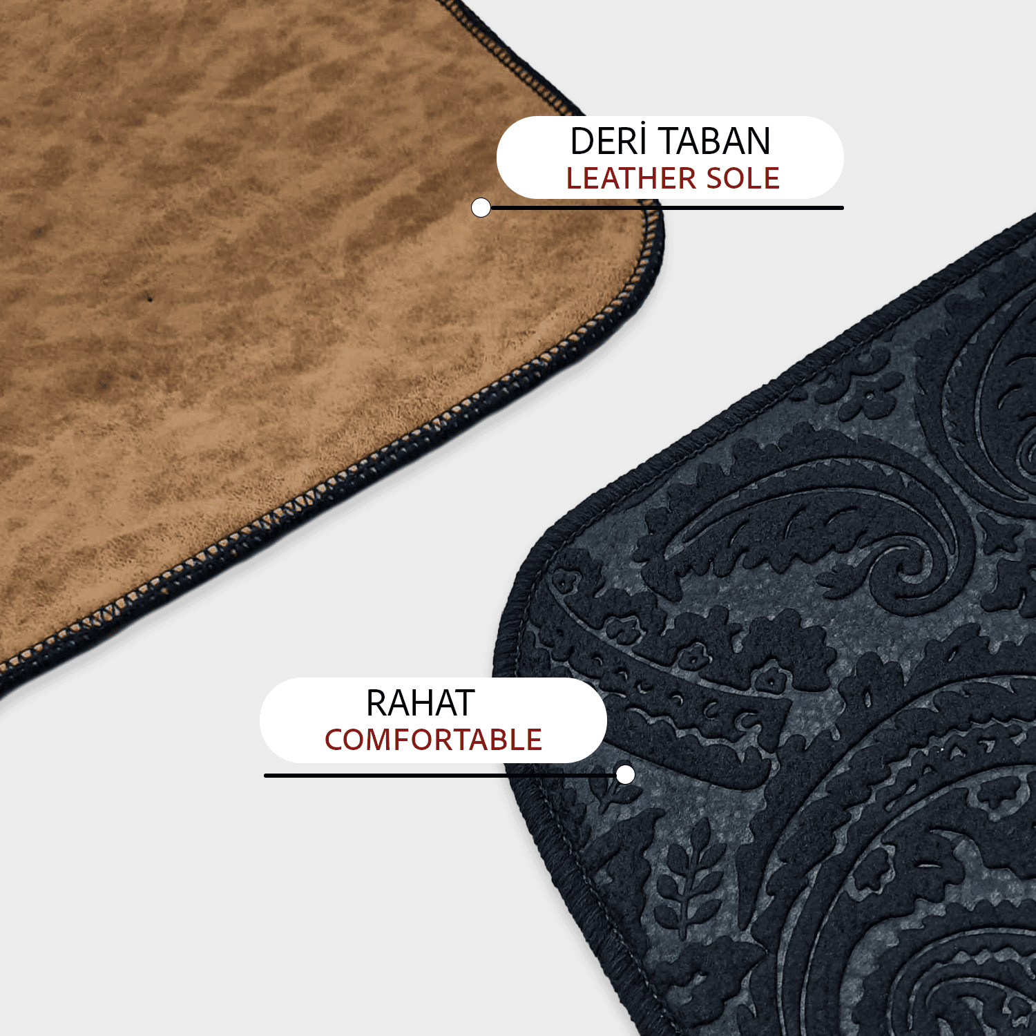 Bonny Home 3’lü UltraSoft Desenli Klozet Takımı Banyo Halısı Paspas Seti - Siyah