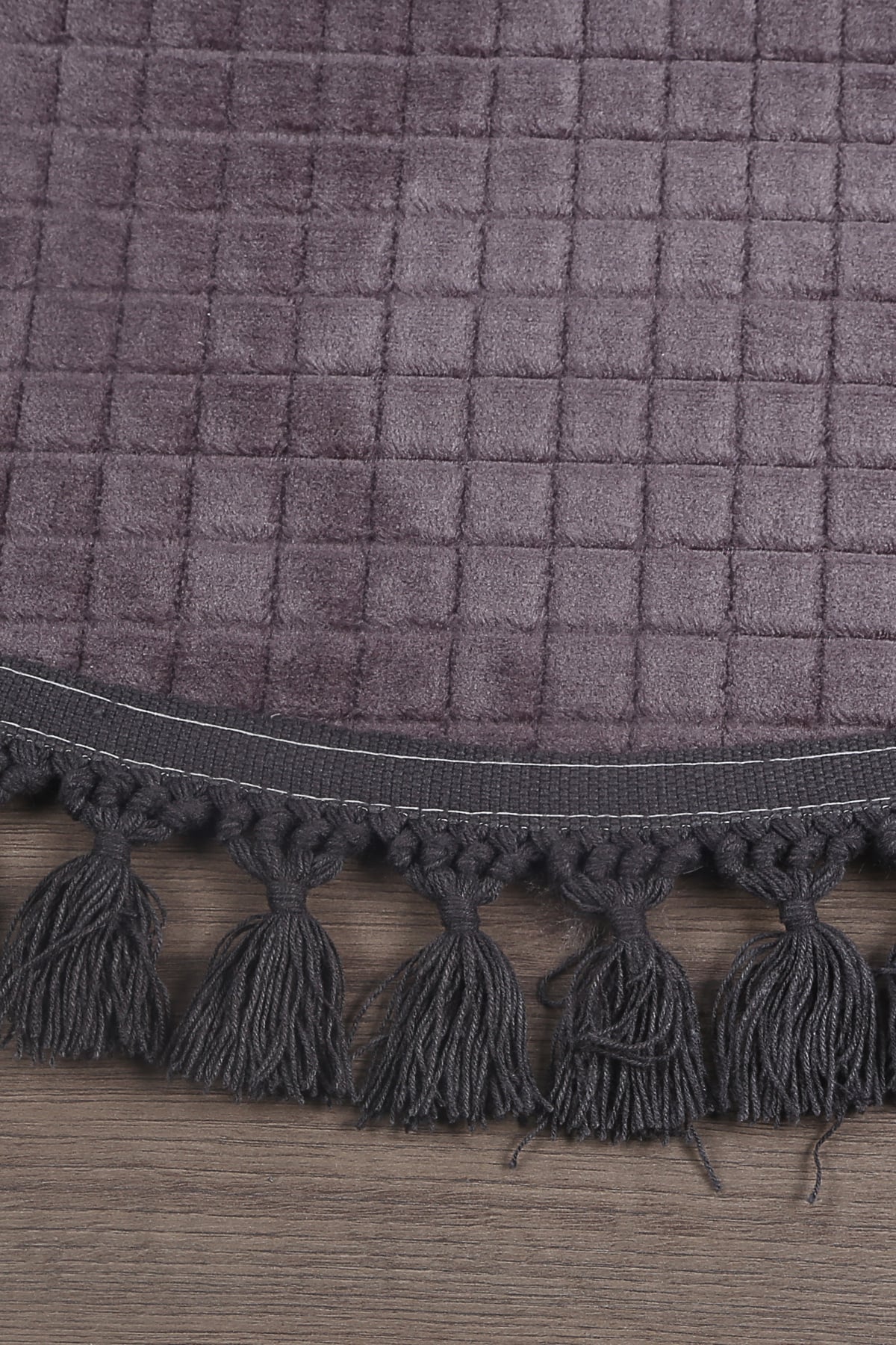 Kare Plus Oval Ponpon Saçaklı Salon Oda Çocuk Mutfak Antre Koridor Halısı Kaymaz Tabanlı Yıkanabilir Peluş Halı Yolluk
