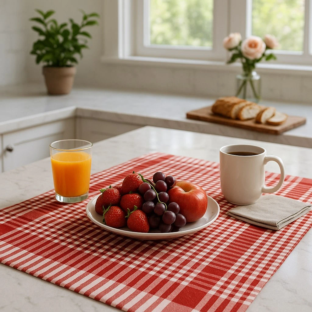 Pöti Kareli 6'lı Kurulama Bezi, Mutfak Havlusu, Servis Peçetesi, Beslenme Örtüsü 45x60 cm