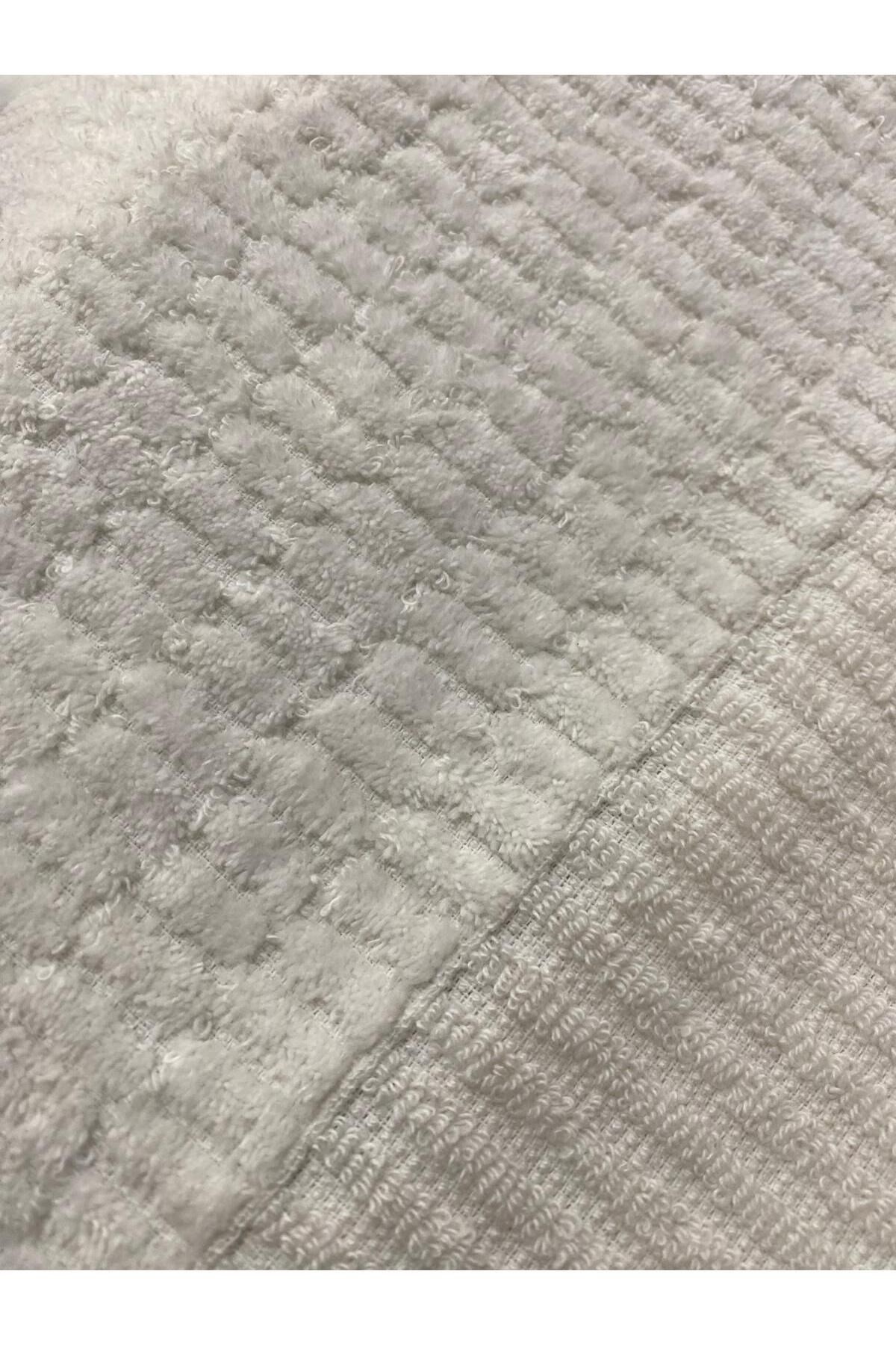 Grid 3’lü El ve Yüz Havlu Seti – 50x90 cm %100 Pamuk, Yumuşak Dokulu, Örgü Desen.
