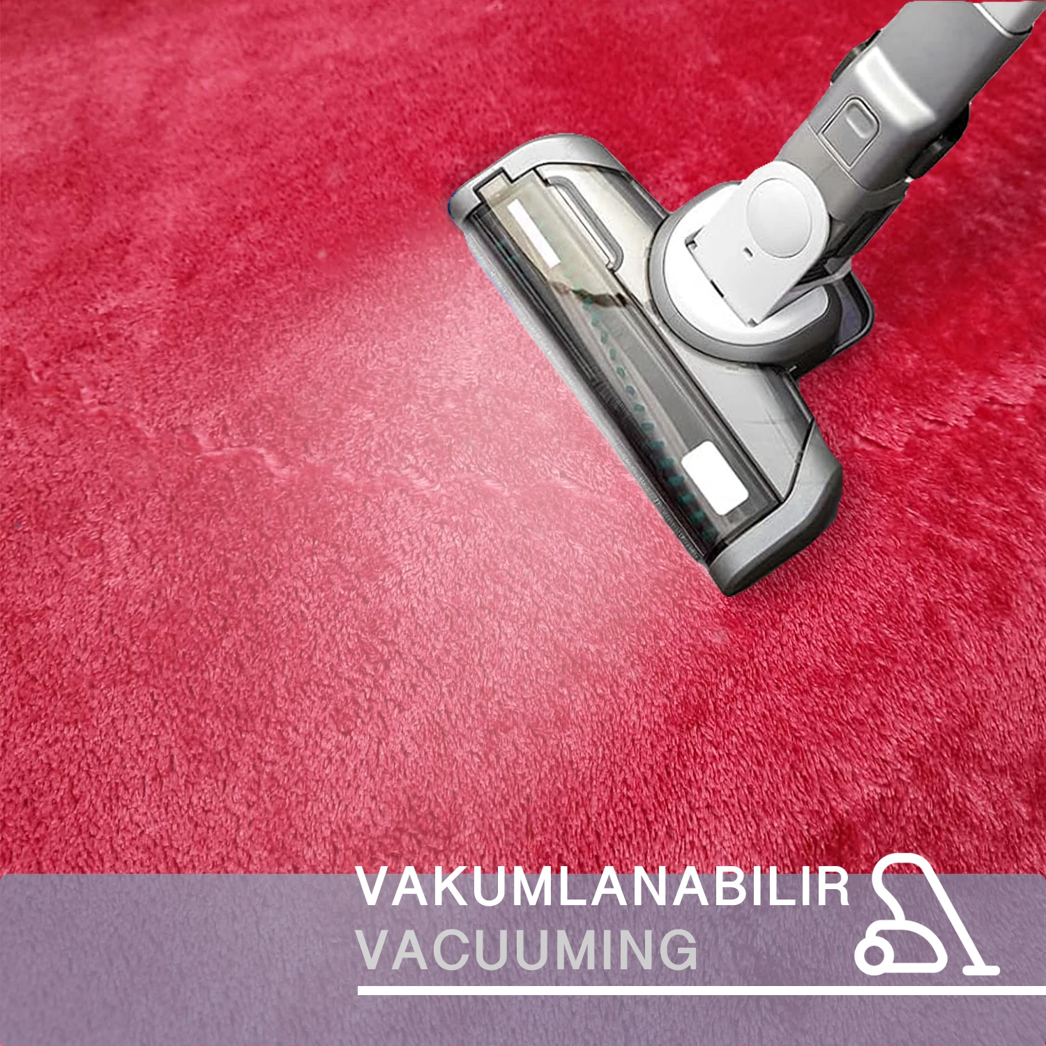 Bonny Home Rixos 2li Banyo Halısı Paspası Seti Kaymaz Tabanlı Klozet Takımı - Kırmızı